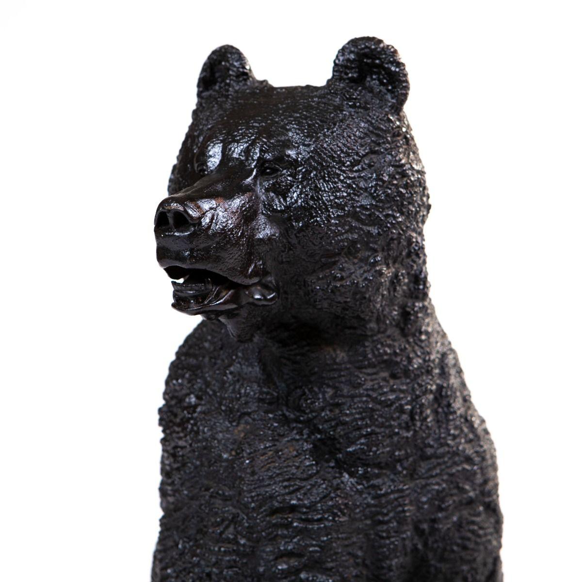 Russian Nikolai Lieberich Cast Iron Standing Bear Sculpture, Kasli Foundry, 19th Century