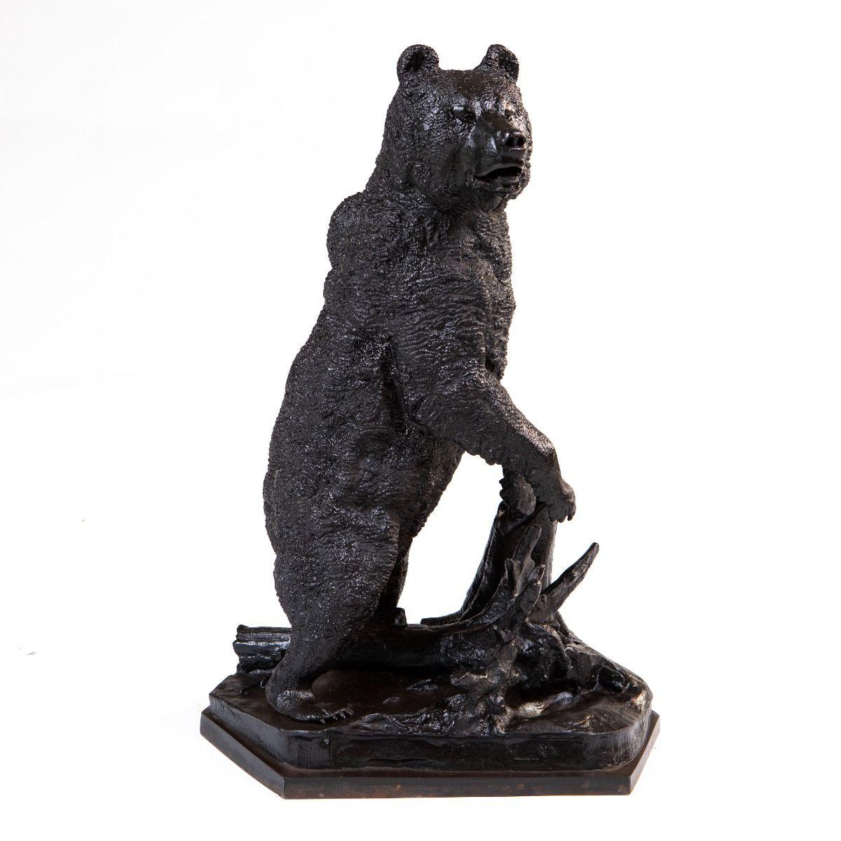 Nikolai Lieberich Cast Iron Standing Bear Sculpture, Kasli Foundry, 19th Century 2