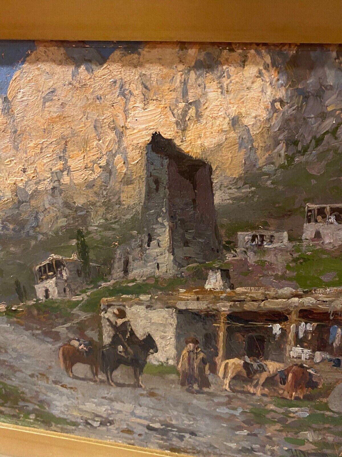 NIKOLAI NIKOLAEVICH OBOLENSKY (1838- 1899) Kavallerieoffiziere auf einem Bergpass im Zustand „Hervorragend“ im Angebot in MELBOURNE, AU