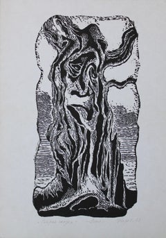 An old fairy tale  1978, paper, linocut, 35x19 cm