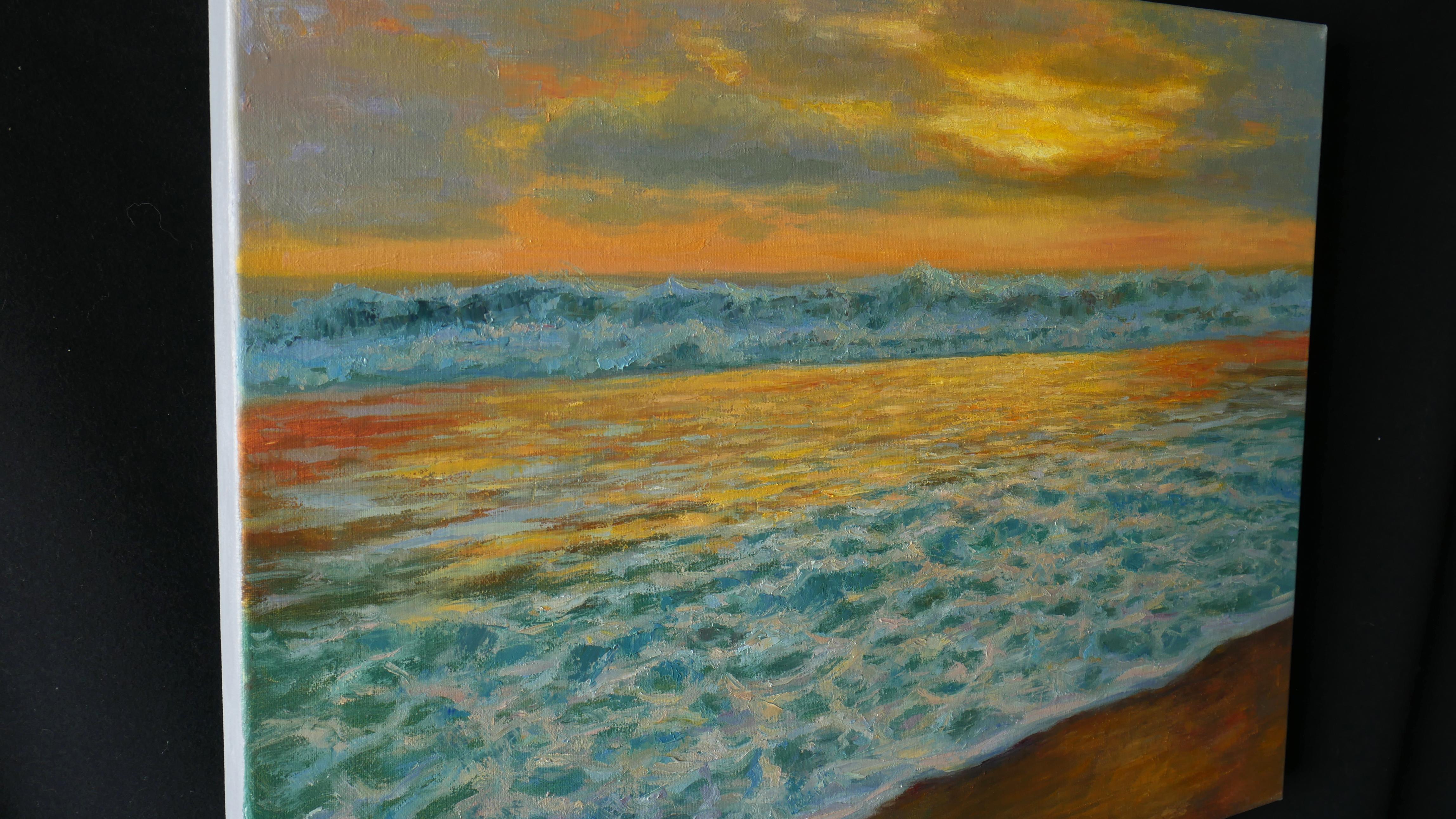 Beautiful Sea Sunset - Painting by Nikolaj Dmitriev