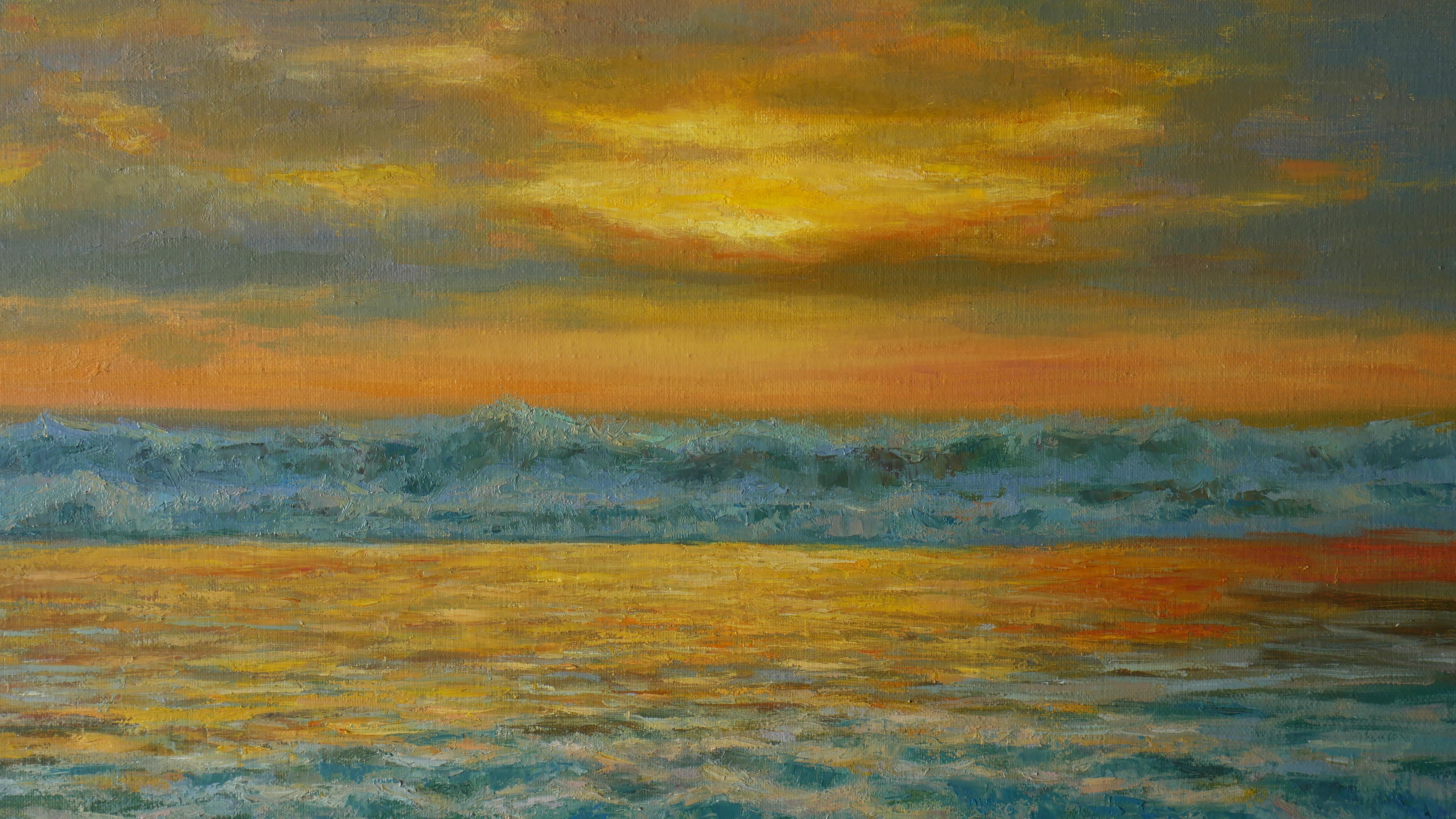 Beautiful Sea Sunset - Impressionist Painting by Nikolaj Dmitriev