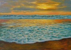 Schöner Meeres-Sonnenuntergang