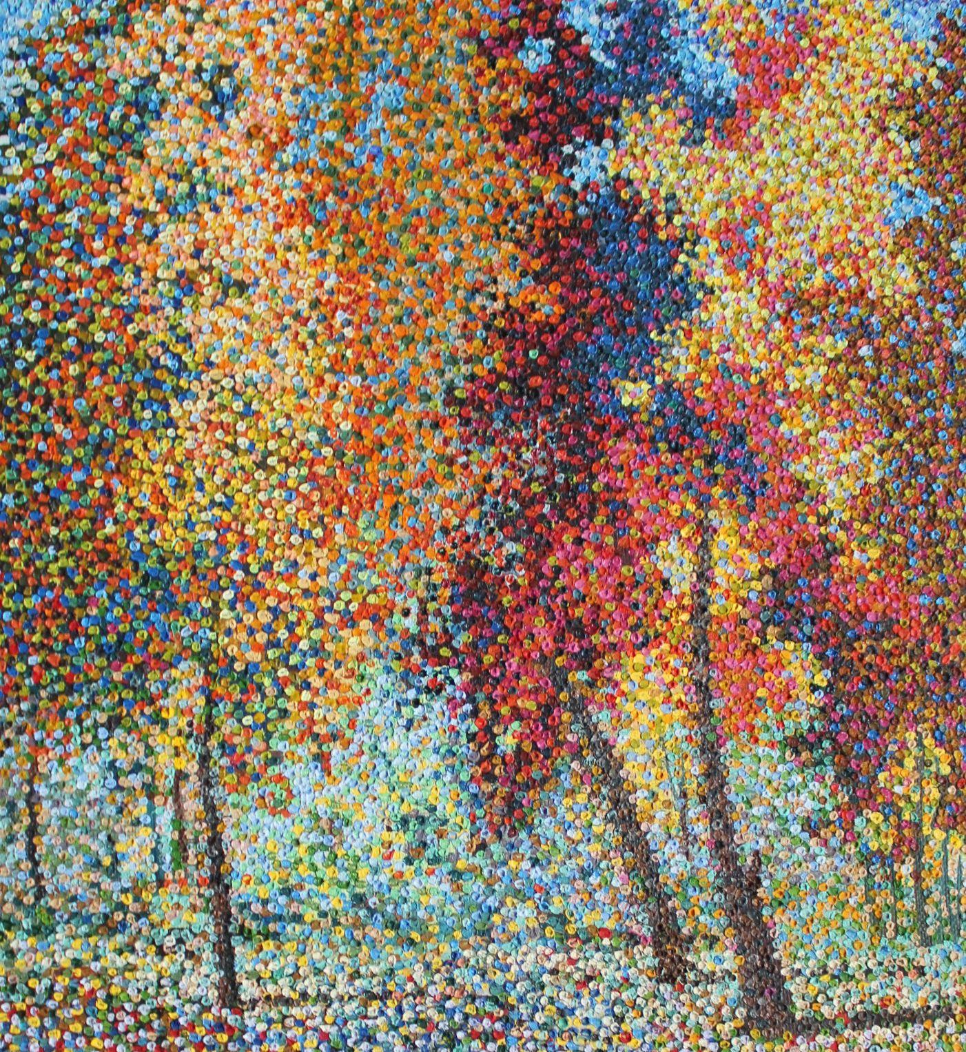 Laune, Leinwand/Öl, 51x46,5 cm, 2000 (Beige), Landscape Painting, von Nikolaj Elksnins