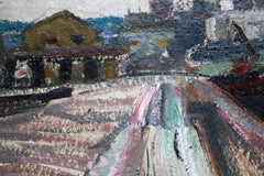 At the Port. 1966, Öl auf Karton, 56x69,5 cm