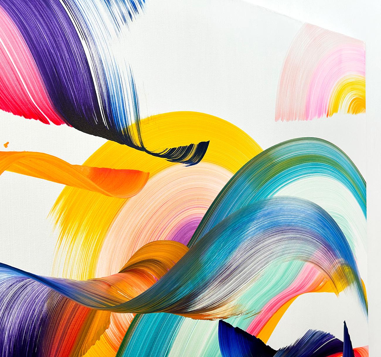 1000 tramonti (pittura astratta) - Abstract Painting Beige di Nikolaos Schizas