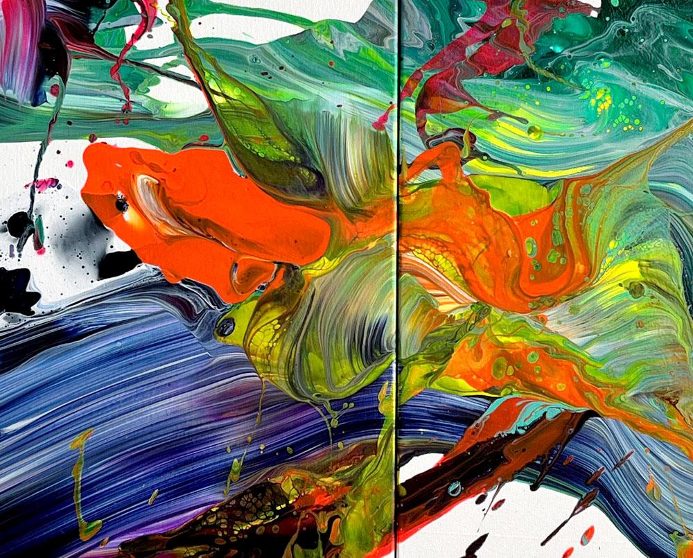 Un luogo diverso (Pittura astratta) - Painting Astratto di Nikolaos Schizas