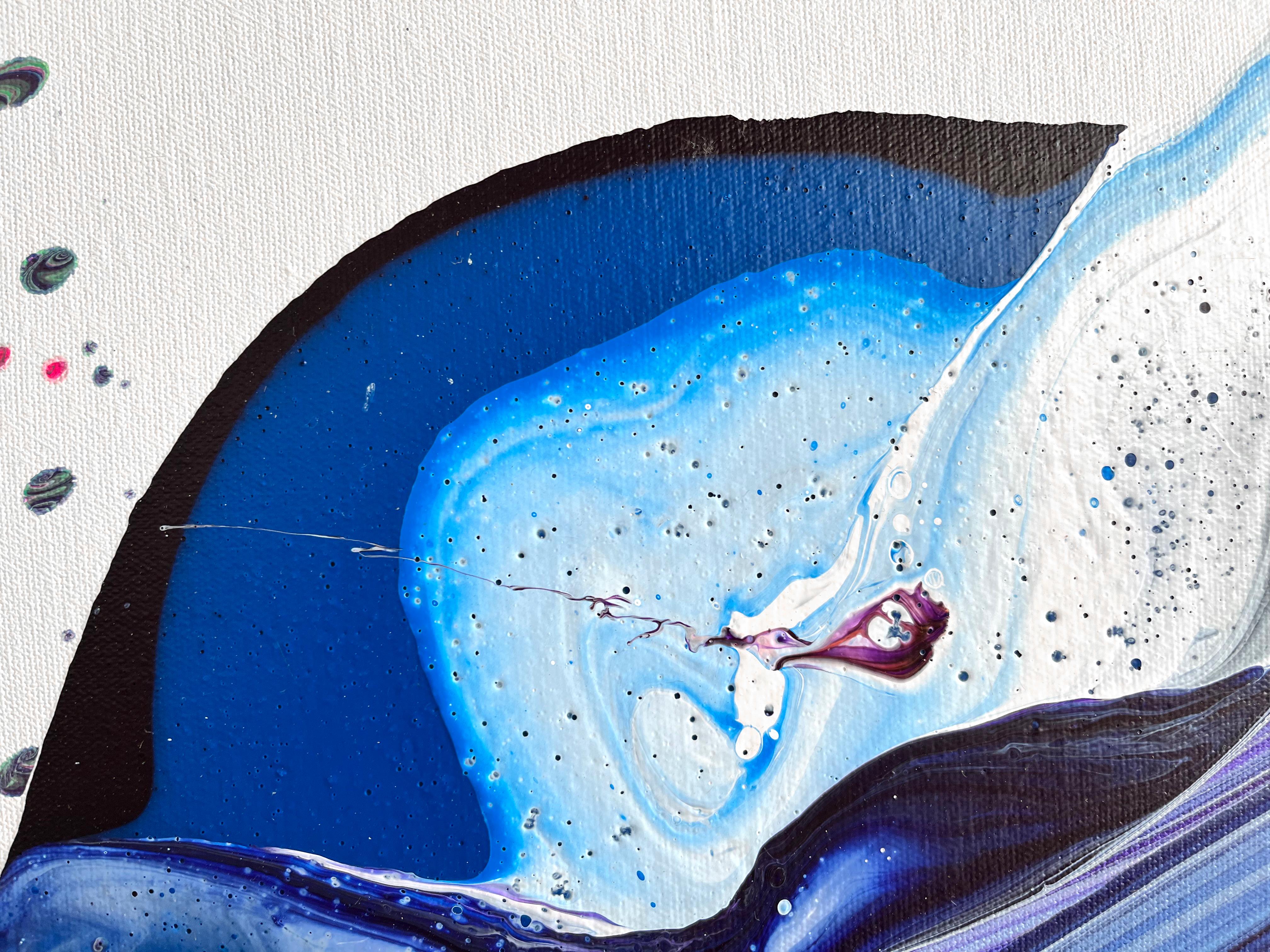 Un luogo diverso (Pittura astratta) - Abstract Painting Grigio di Nikolaos Schizas