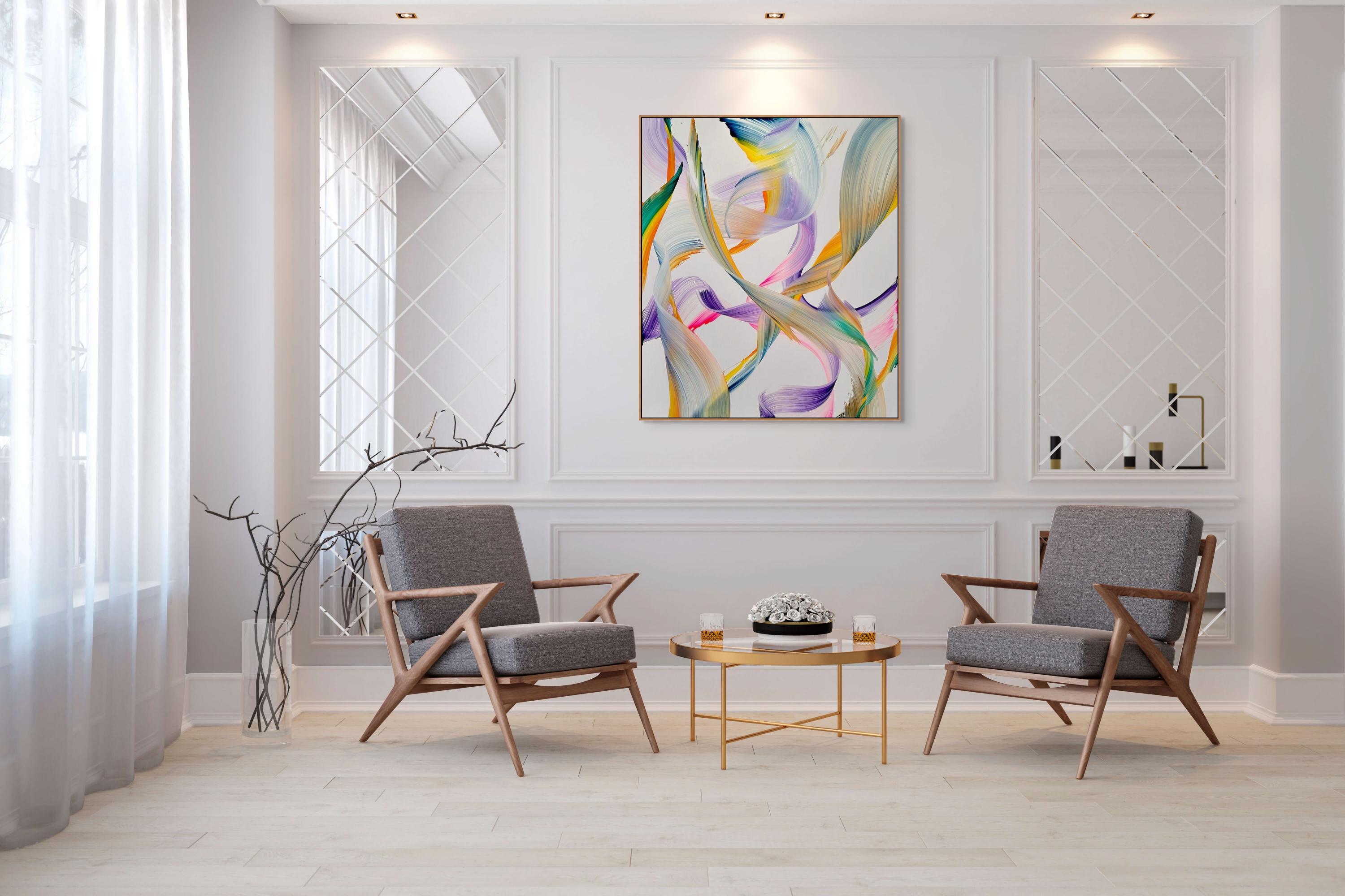 A Long Long Way (pittura astratta) - Painting di Nikolaos Schizas