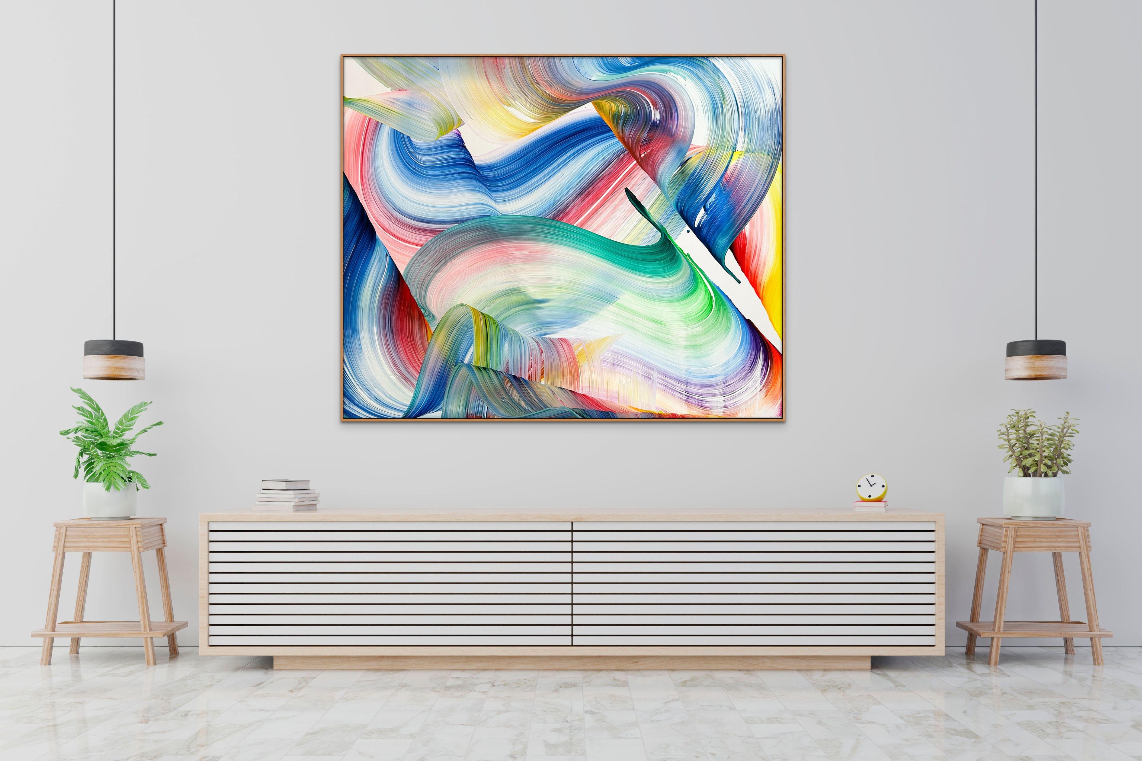 Aires tropicales (Abstract painting) - Painting by Nikolaos Schizas