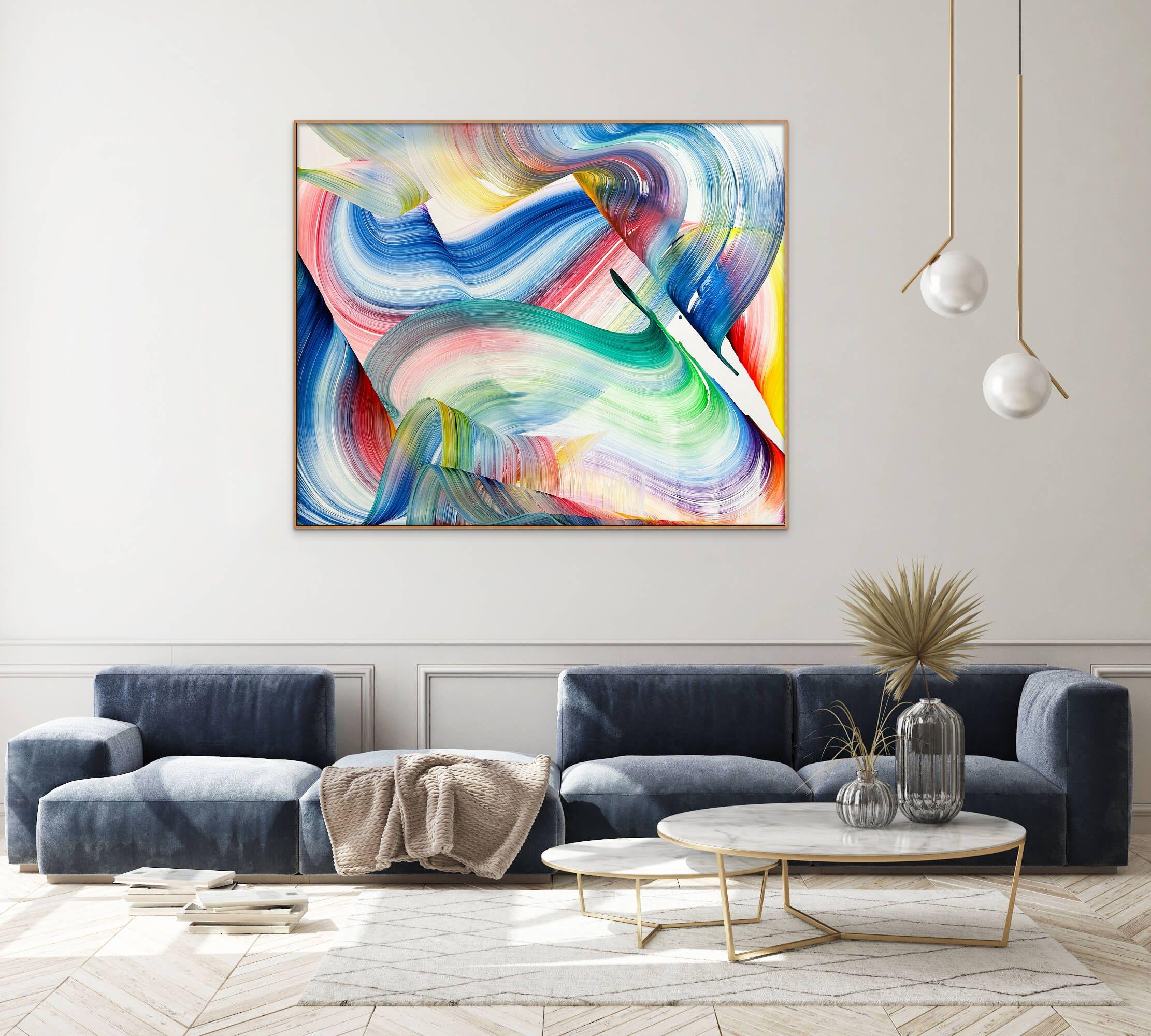 Aires tropicales (Abstract painting)
Acrylic on canvas — Unframed

This artwork will be shipped rolled in a dent-resistant tube.
This method is especially safe for large works, and provides lower shipping costs as well.
Rolled works can be easily