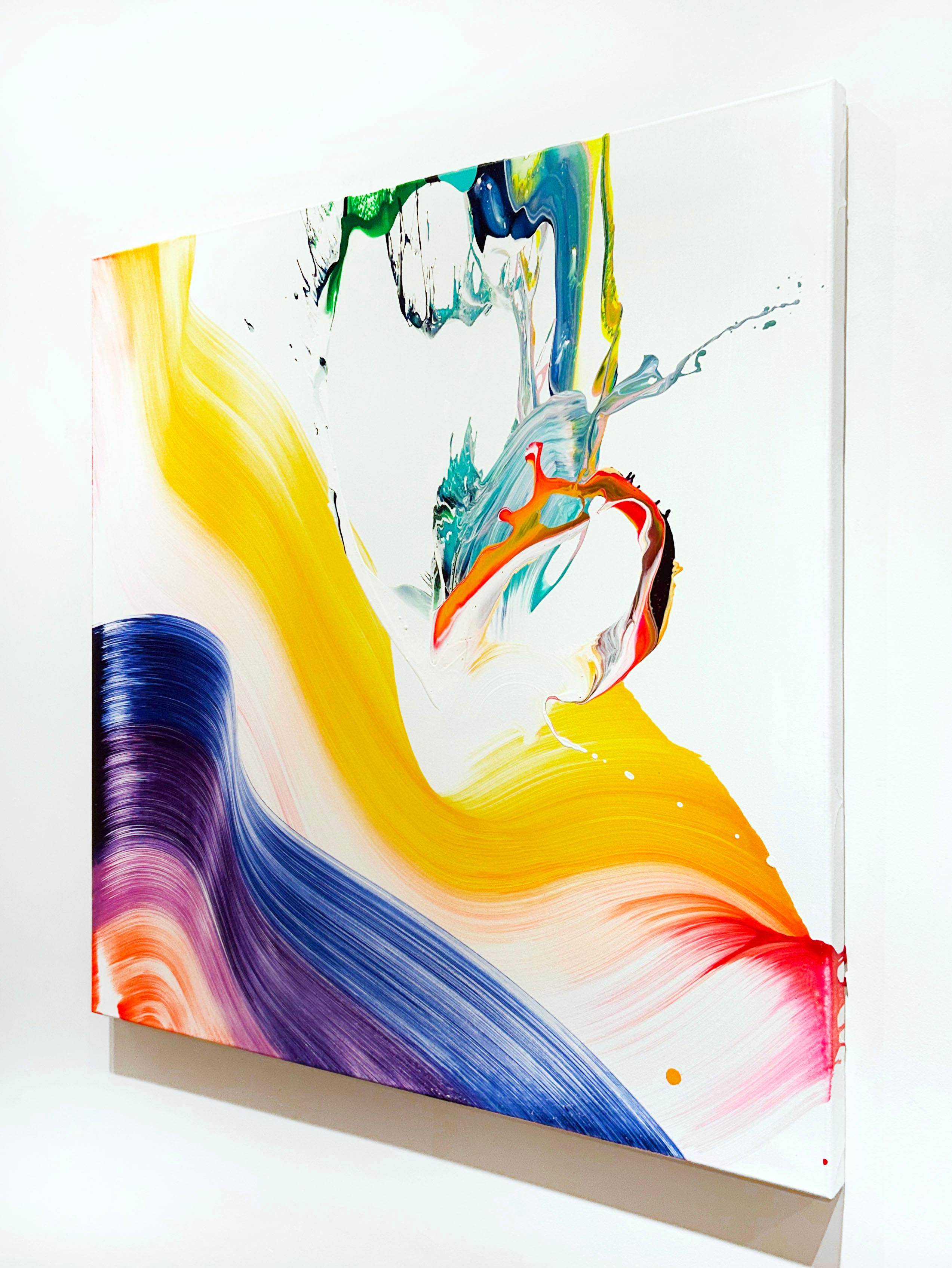 Immer im Kopf (Orange), Abstract Painting, von Nikolaos Schizas