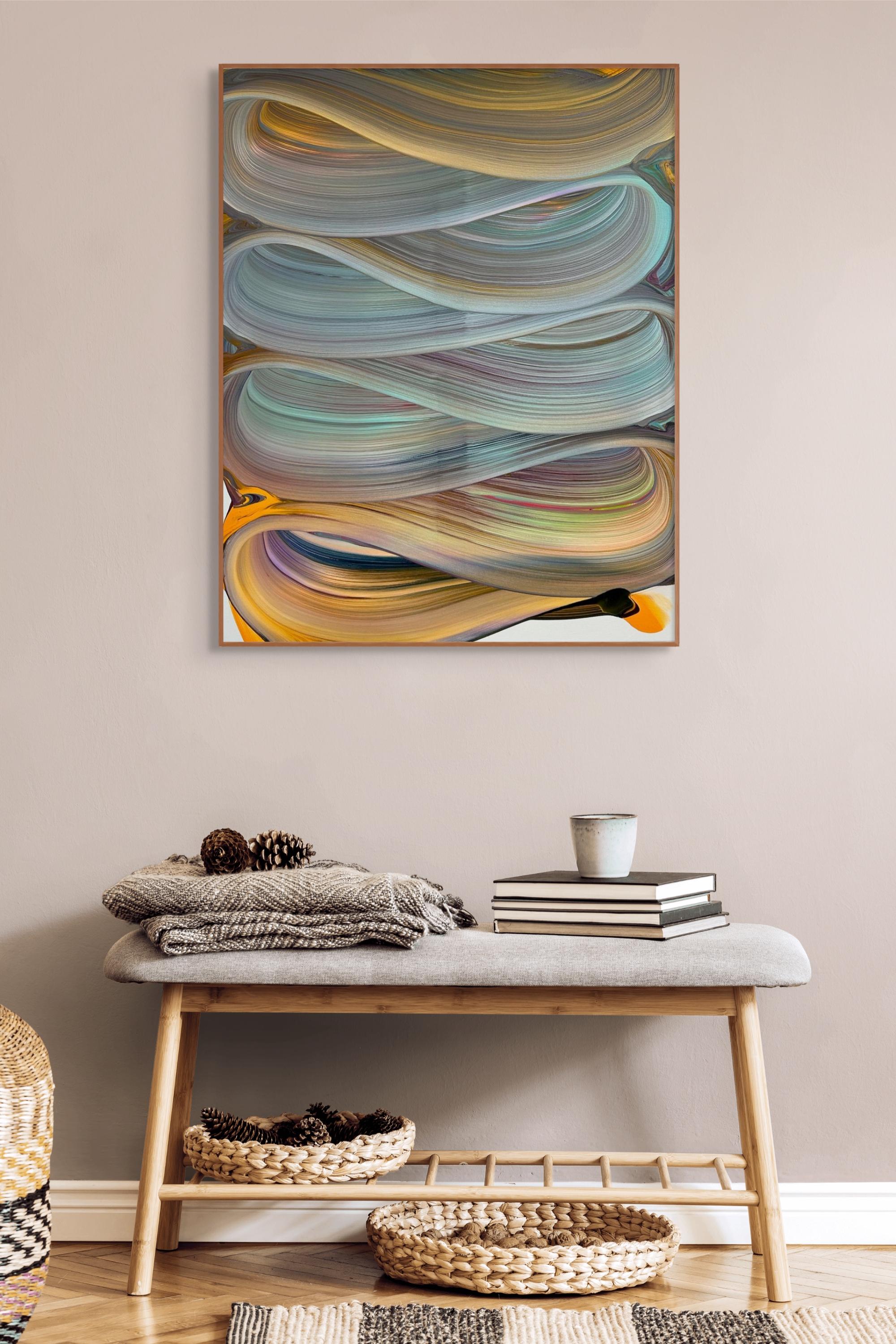 Début de l'automne  (Peinture abstraite) - Abstrait Painting par Nikolaos Schizas