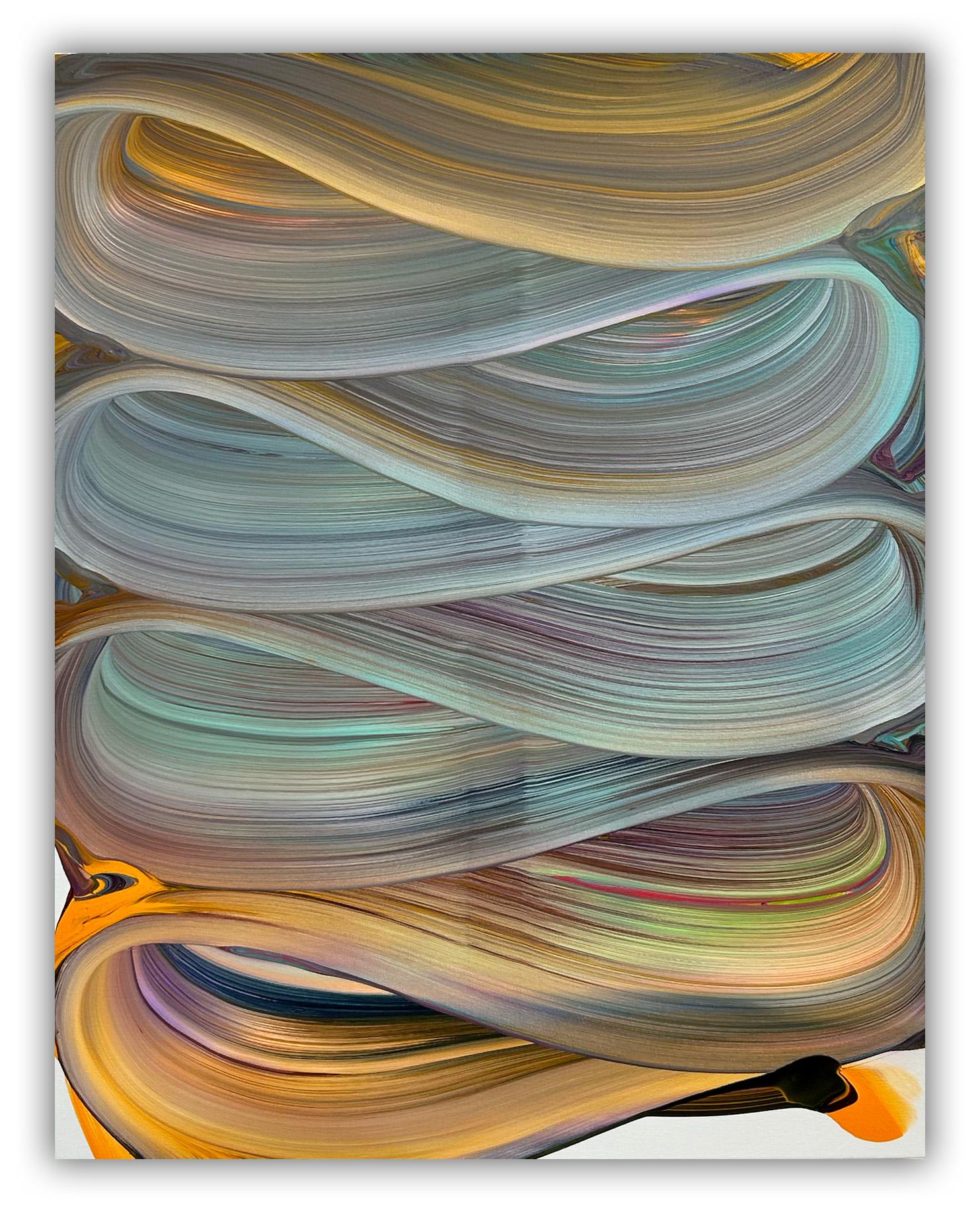 Abstract Painting Nikolaos Schizas - Début de l
automne  (Peinture abstraite)