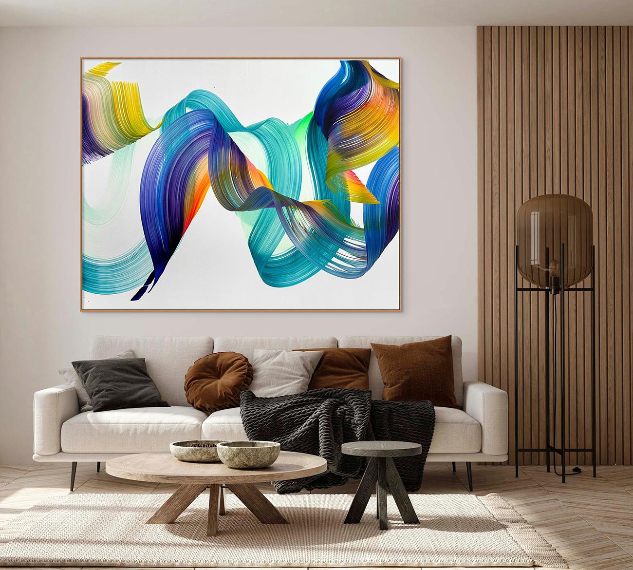 El Movimiento (Pittura astratta) - Painting di Nikolaos Schizas