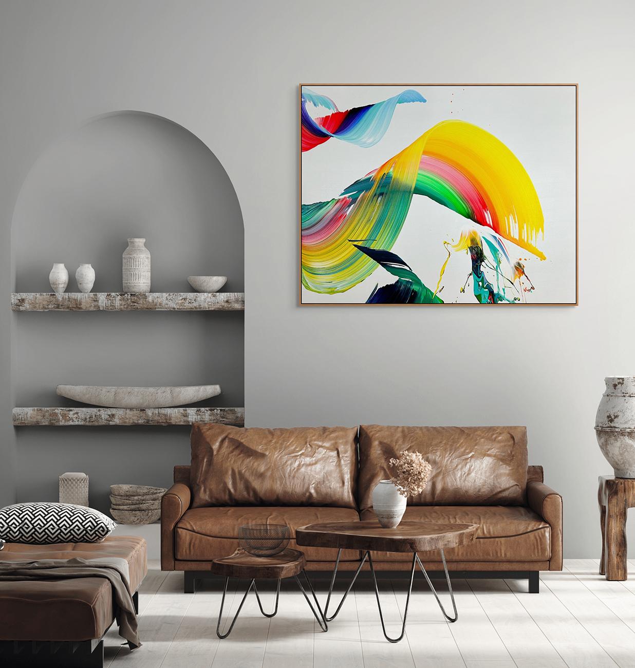 Esperanza (pittura astratta) - Painting di Nikolaos Schizas