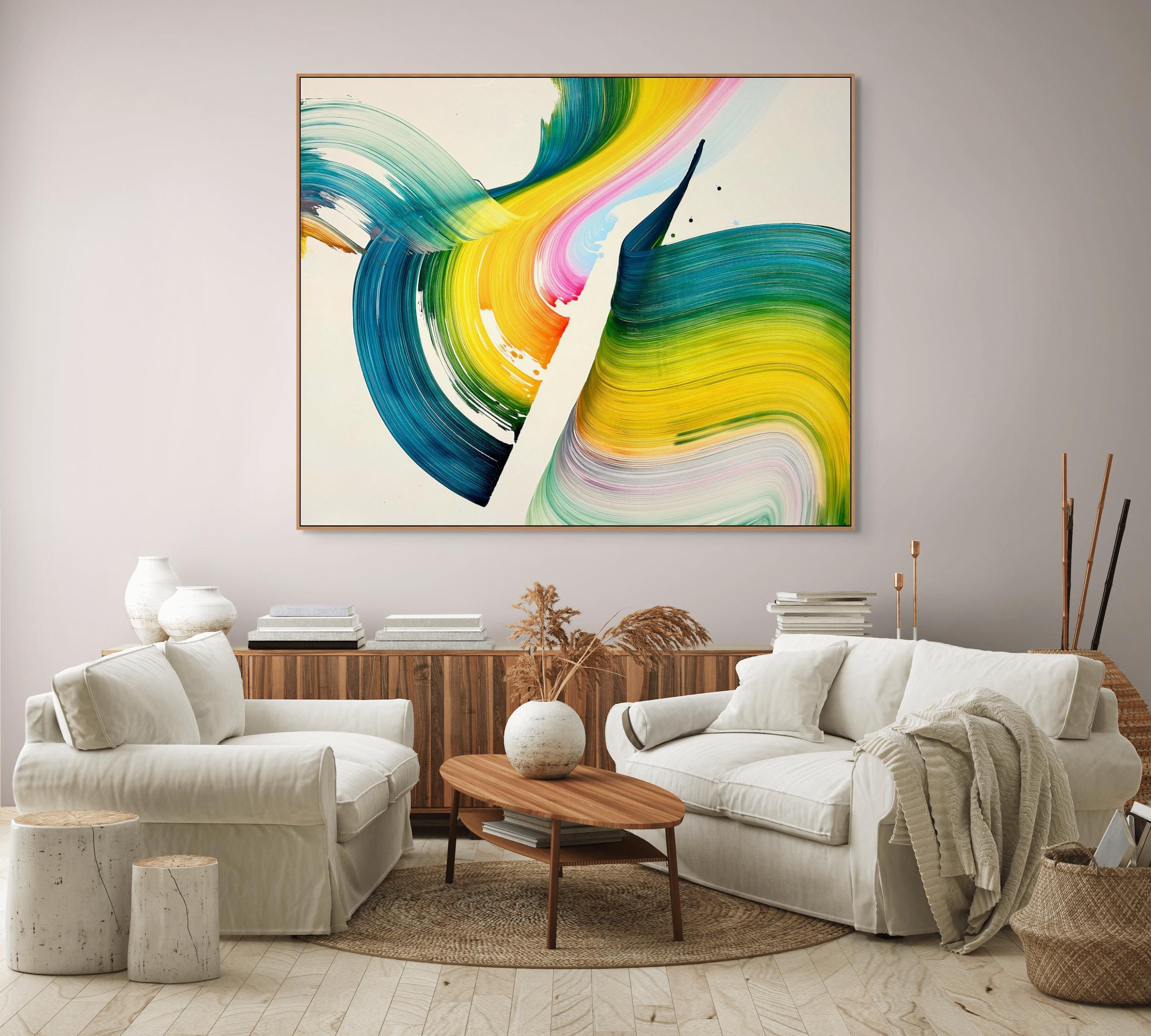 Sogni esotici (pittura astratta) - Painting di Nikolaos Schizas