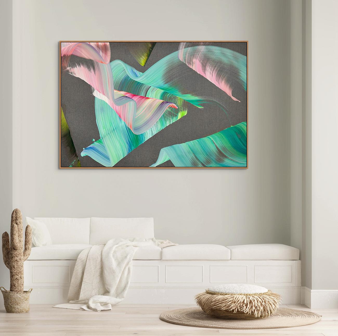 Raduno (Pittura astratta) - Painting di Nikolaos Schizas