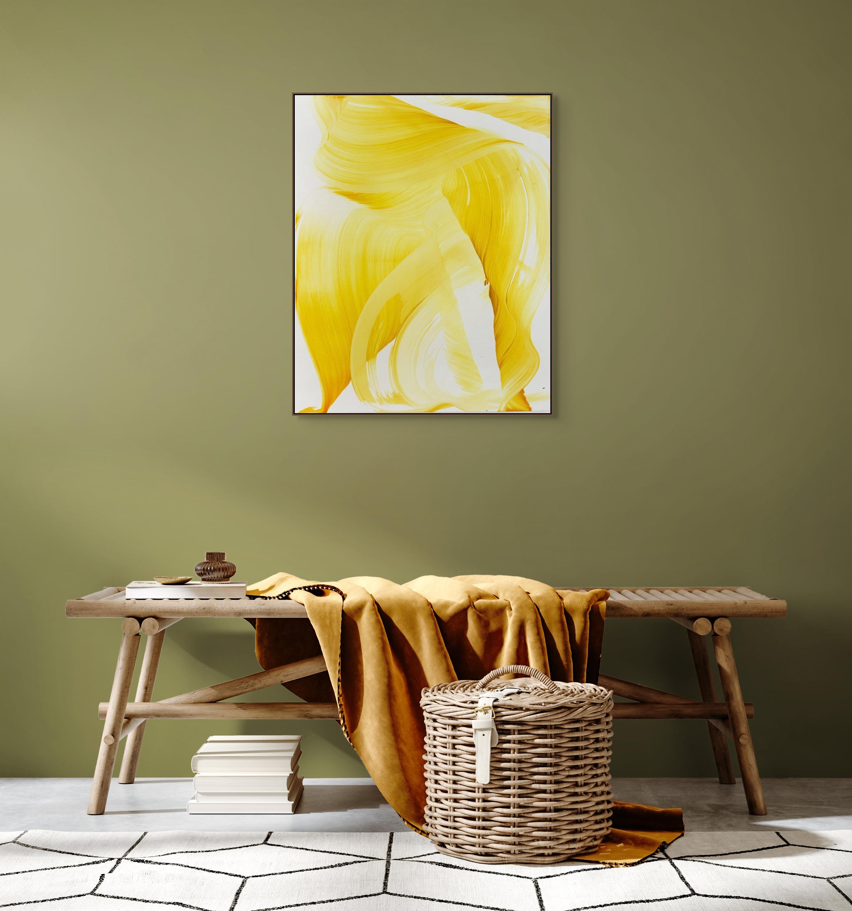 Golden Whirl (Abstract Painting) For Sale 1