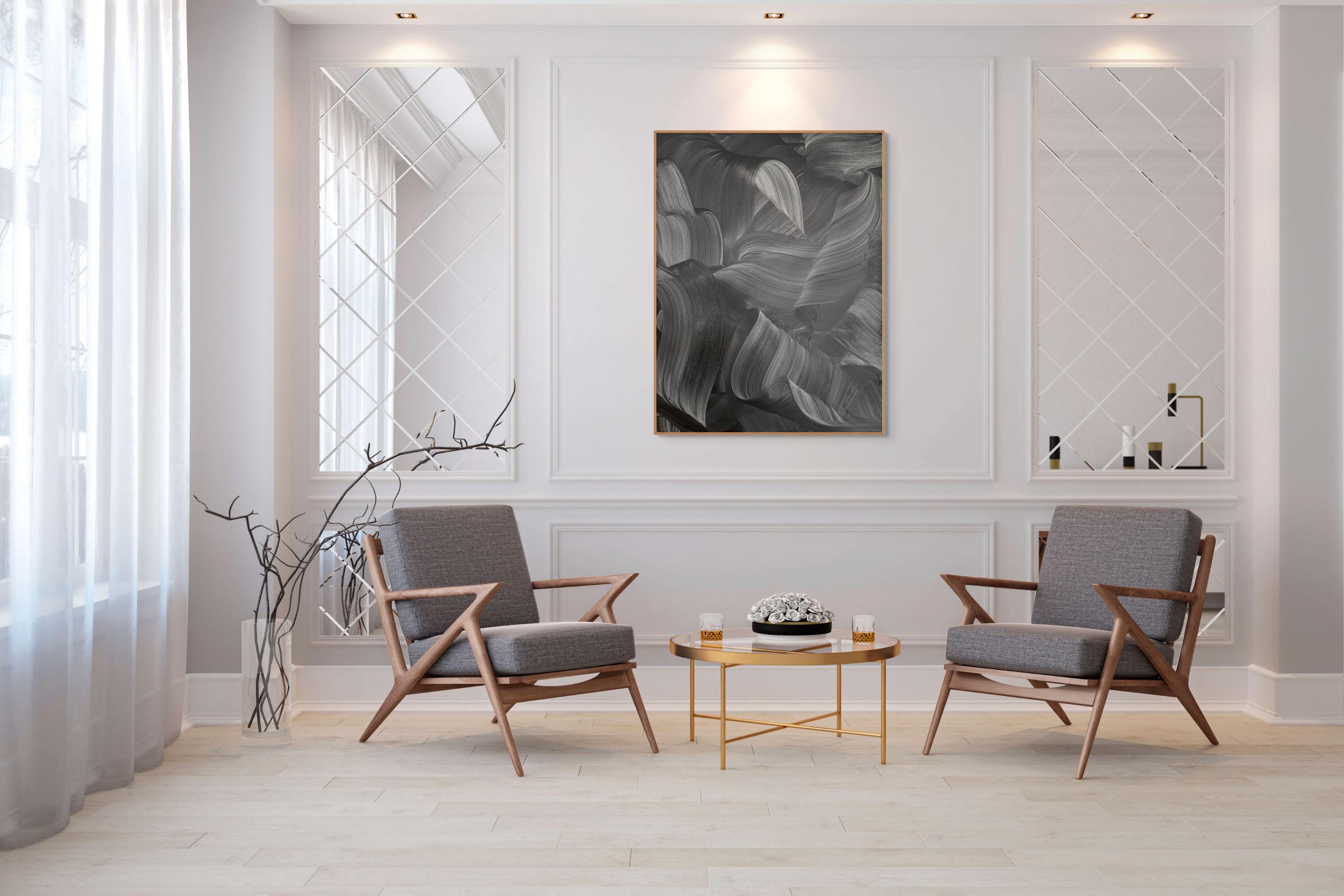 In onde (Pittura astratta) - Painting di Nikolaos Schizas
