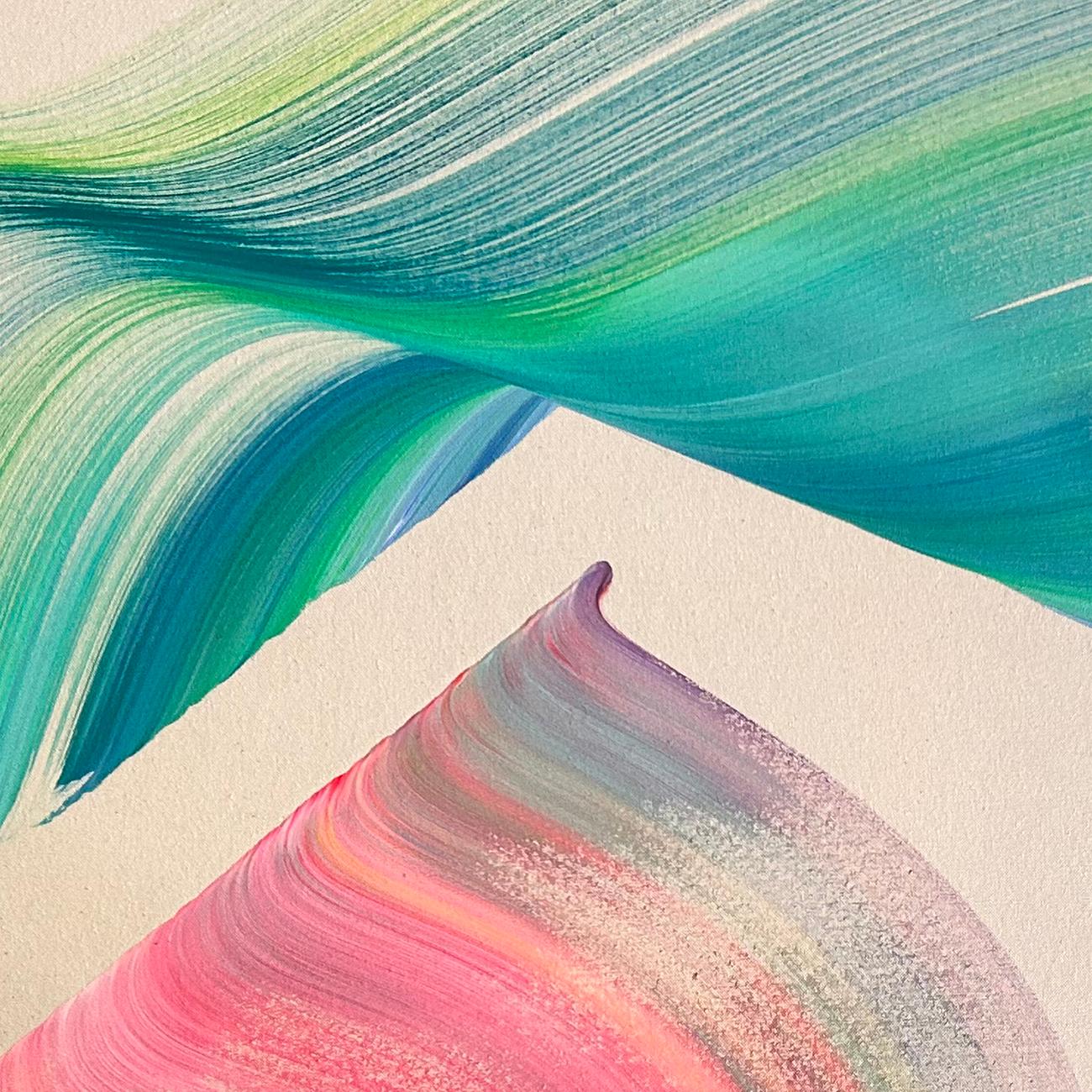 Into Eternity (Pittura astratta) - Abstract Painting Grigio di Nikolaos Schizas