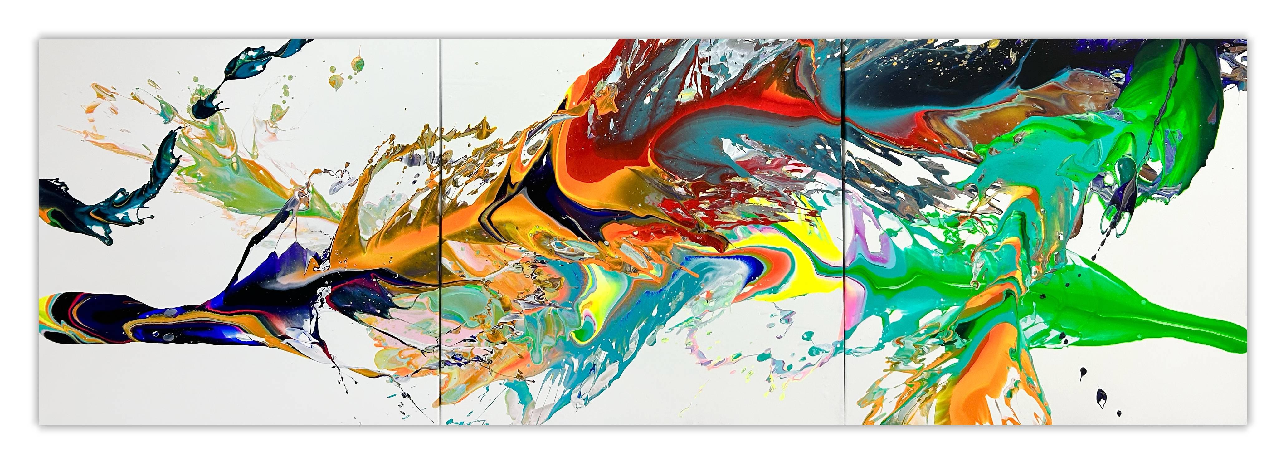 This work is sold as a triptych -  Each element dimensions are: 90 x 90 cm/35.4 x 35.4"

This artwork will be shipped rolled in a dent-resistant tube.
This method is especially safe for large works, and provides lower shipping costs as well.
Rolled
