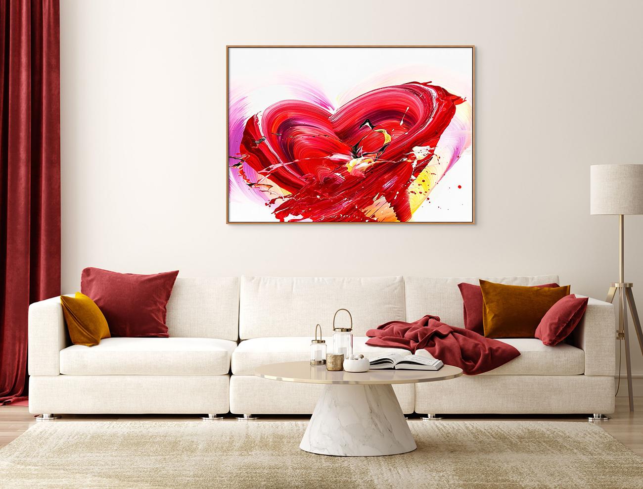 Love! (Abstract painting) - Painting by Nikolaos Schizas