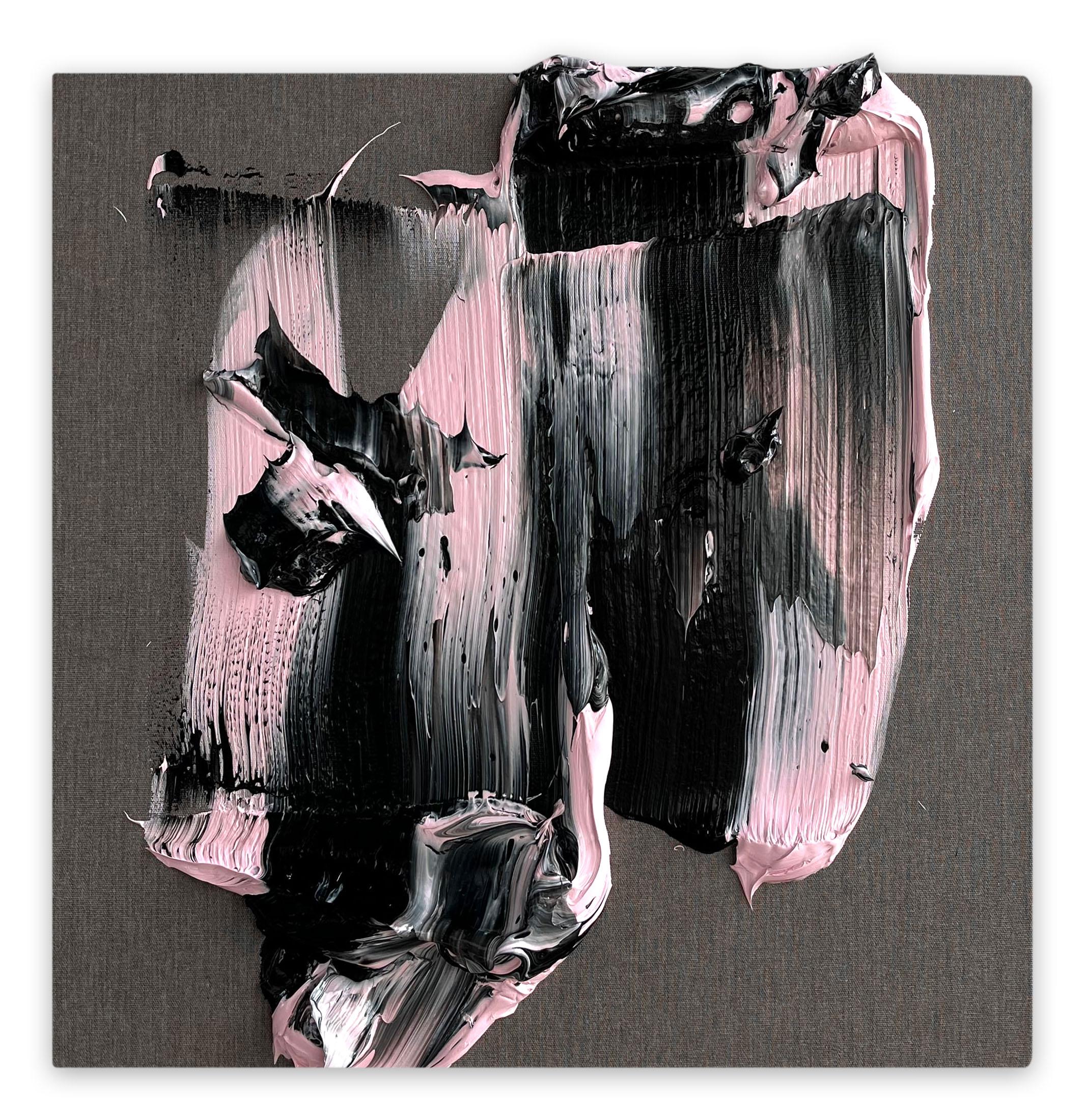 Abstract Painting Nikolaos Schizas - Love Pink (peinture abstraite)