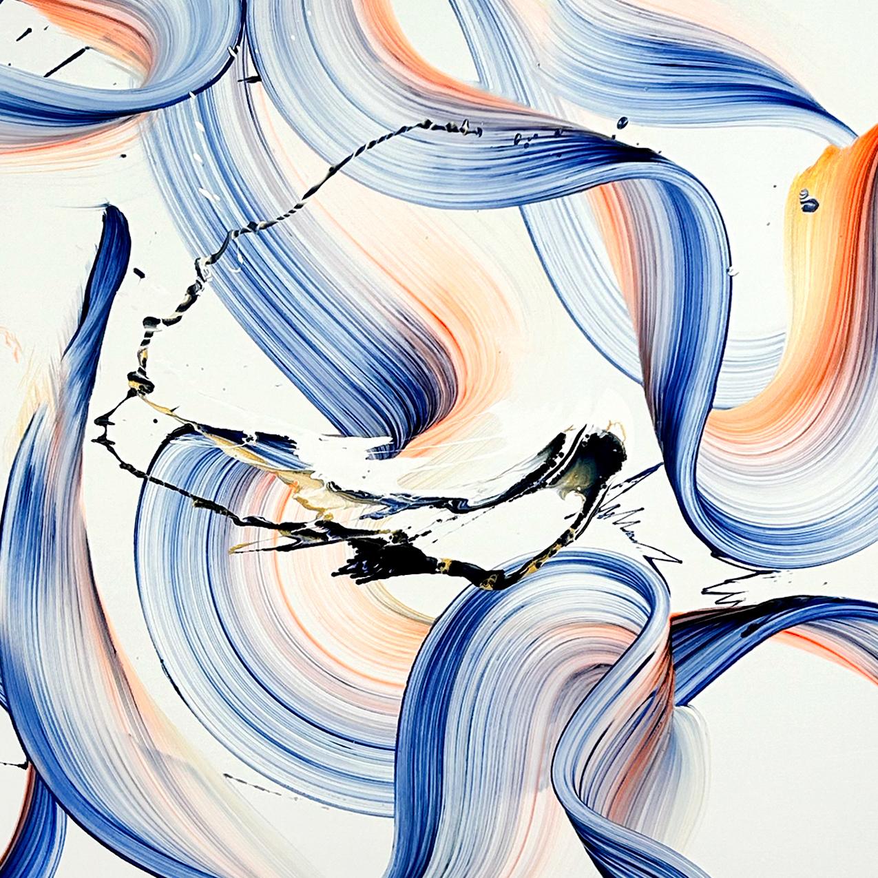 Metamorphose (Abstrakte Malerei) (Grau), Abstract Painting, von Nikolaos Schizas