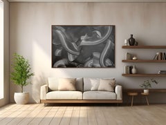 Monochrome flowing rhythm (Abstract Painting)