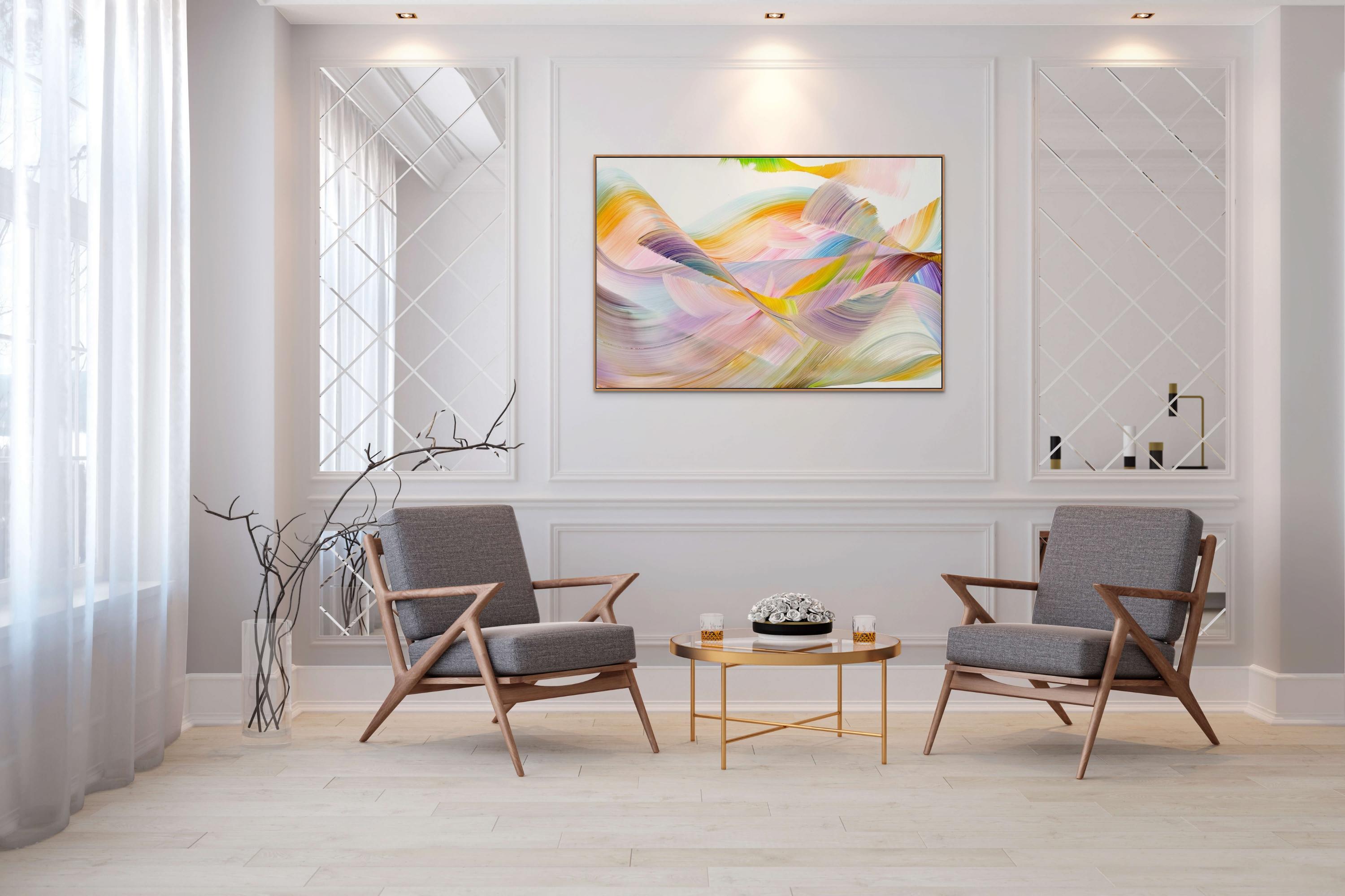Il mio mondo sognante (pittura astratta) - Painting di Nikolaos Schizas