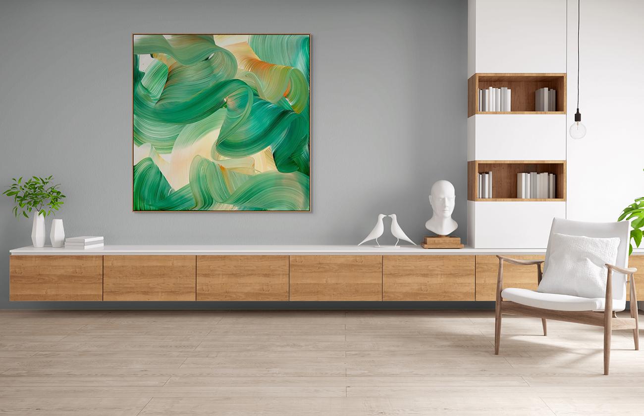 Nemesi (pittura astratta) - Painting di Nikolaos Schizas