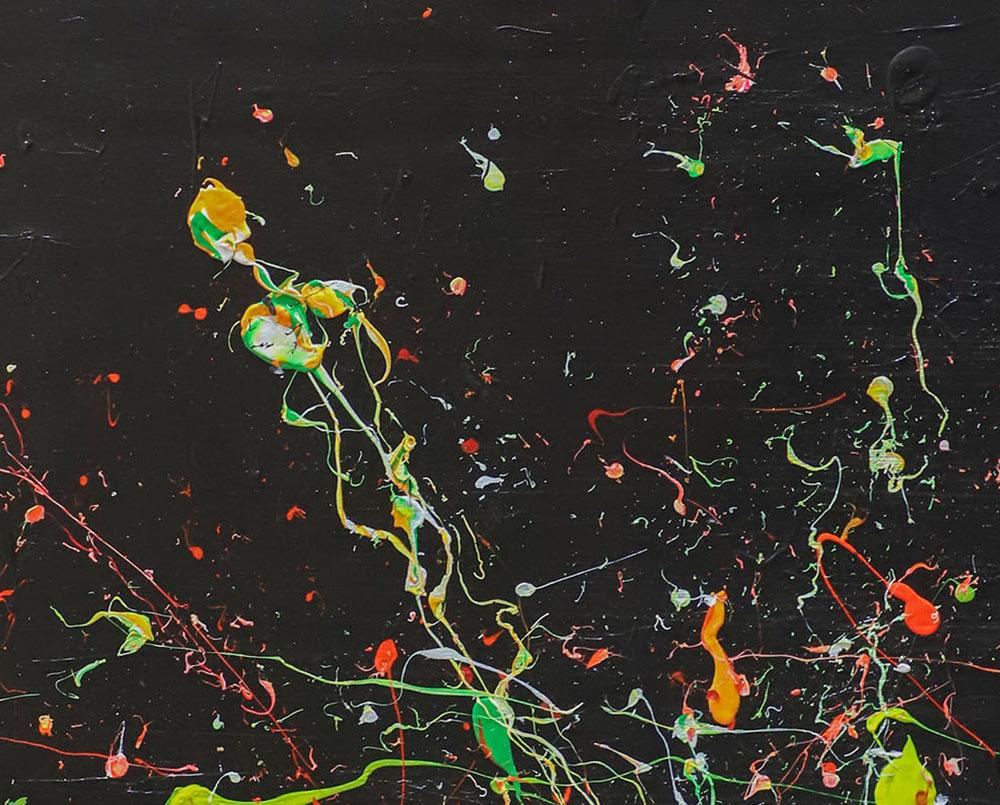 NS 4 (Abstract painting) - Black Abstract Painting by Nikolaos Schizas