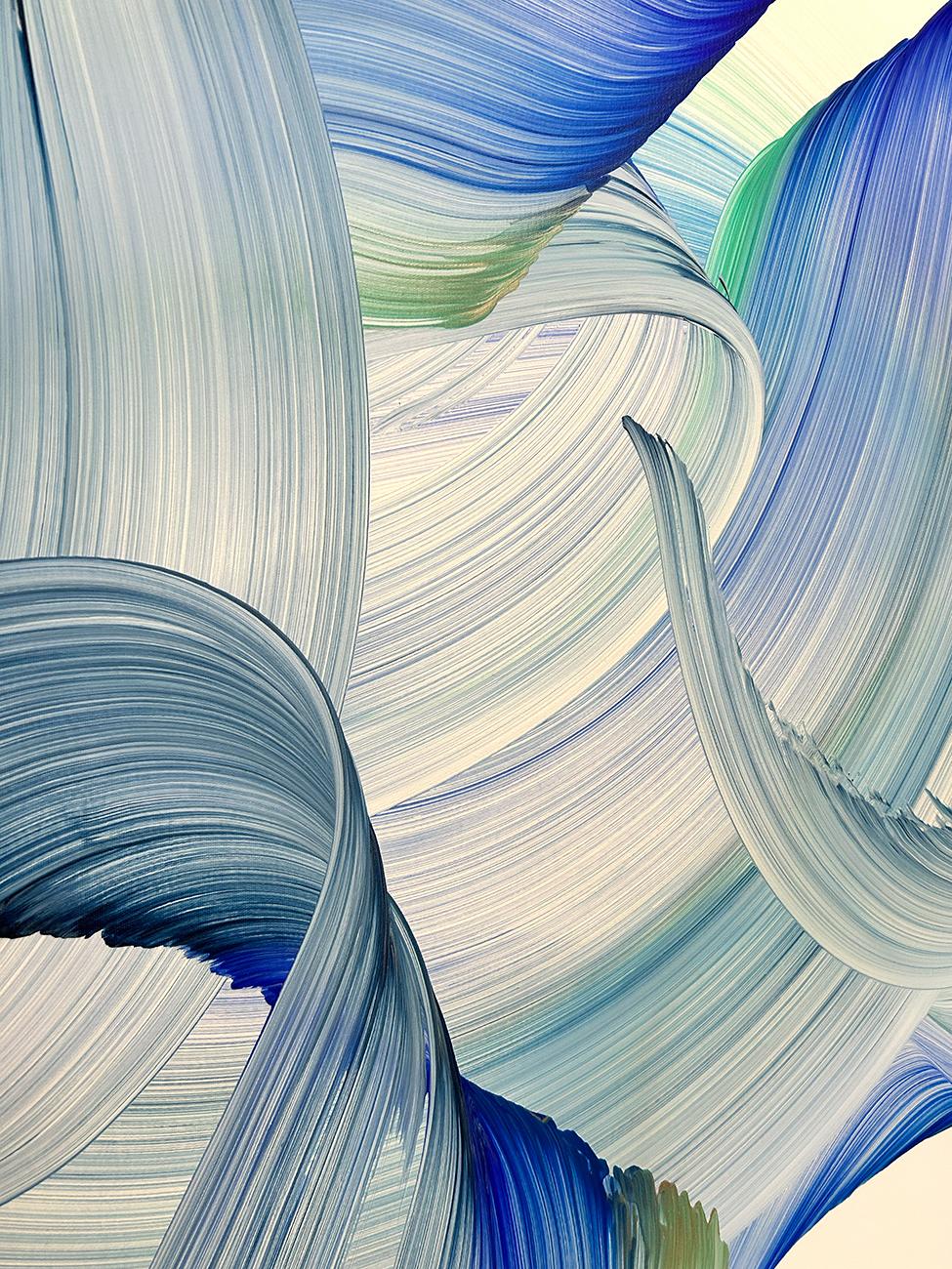 Ordinario (Pittura astratta) - Abstract Painting Grigio di Nikolaos Schizas