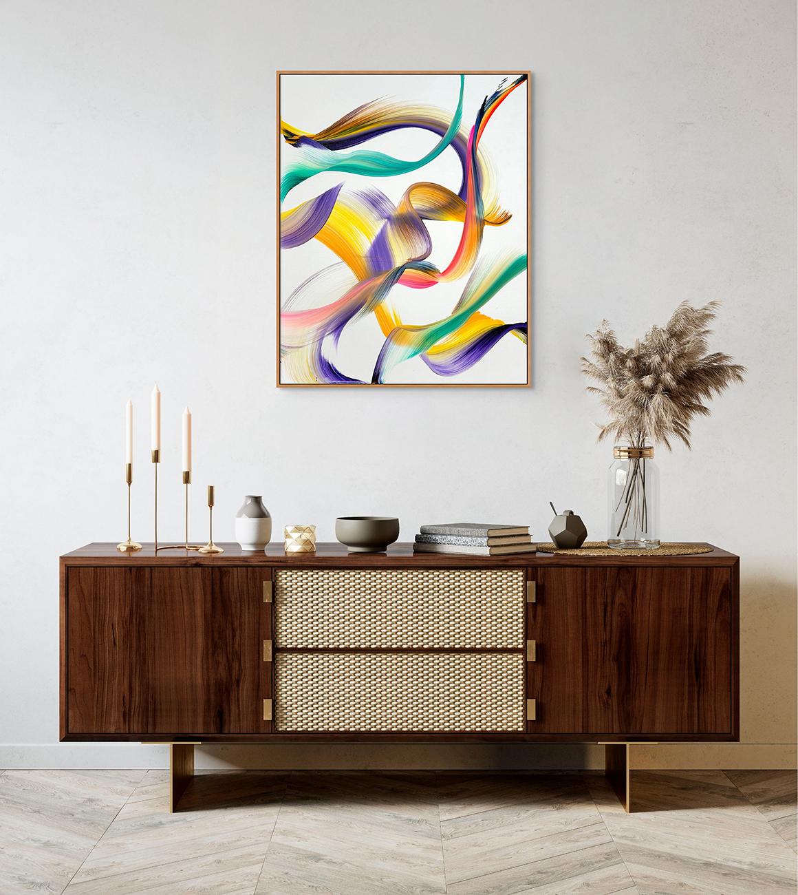 Paciencia Y Inquietud (Pittura astratta) - Abstract Painting Beige di Nikolaos Schizas