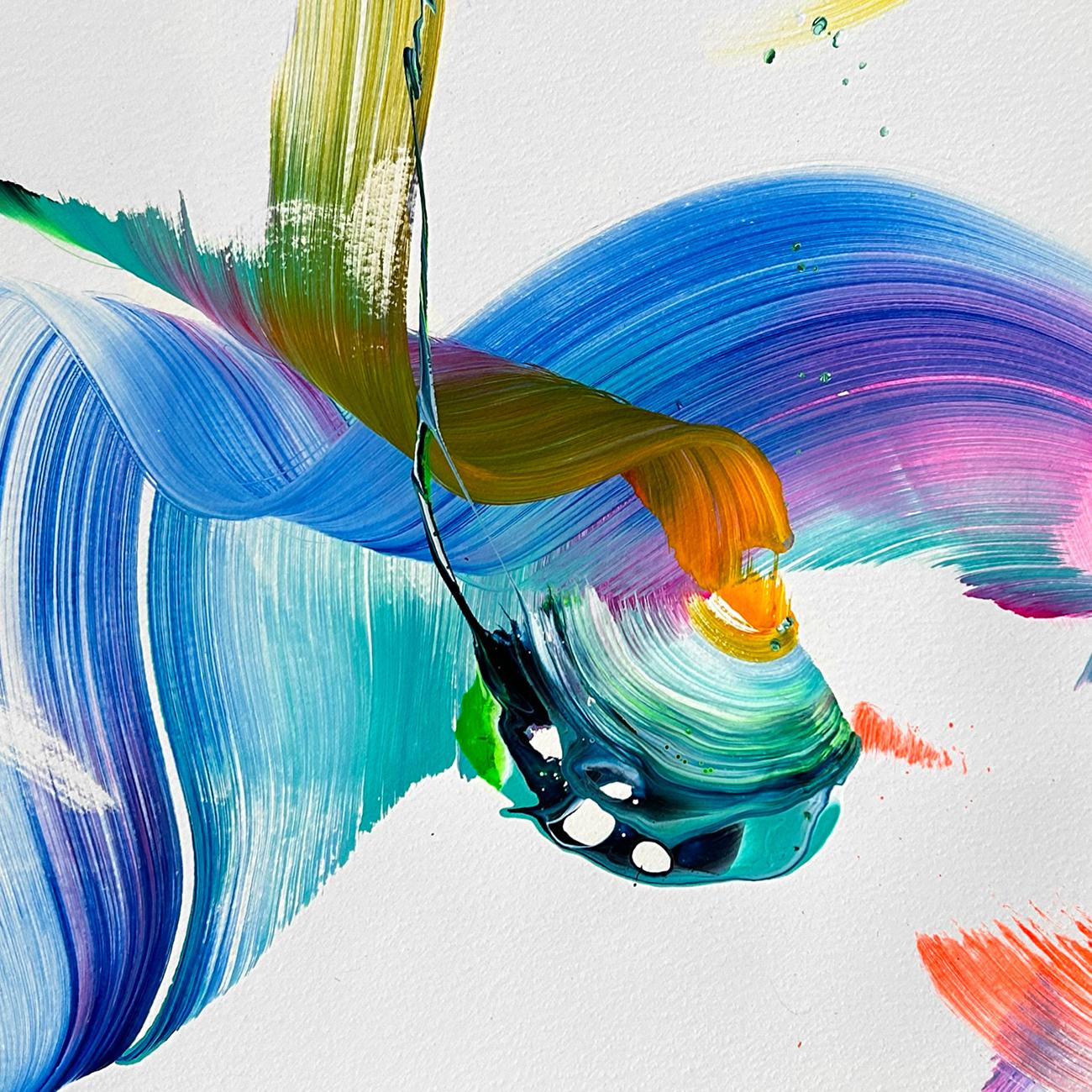 Party All The Time (pittura astratta) - Painting Astratto di Nikolaos Schizas