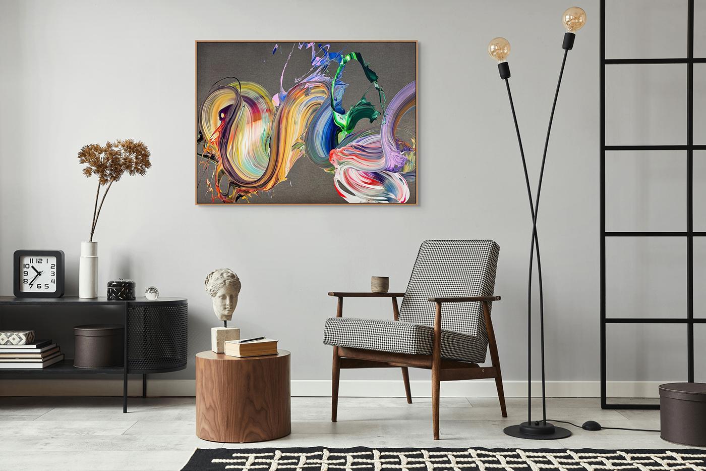 Por Favor (Pittura astratta) - Painting di Nikolaos Schizas