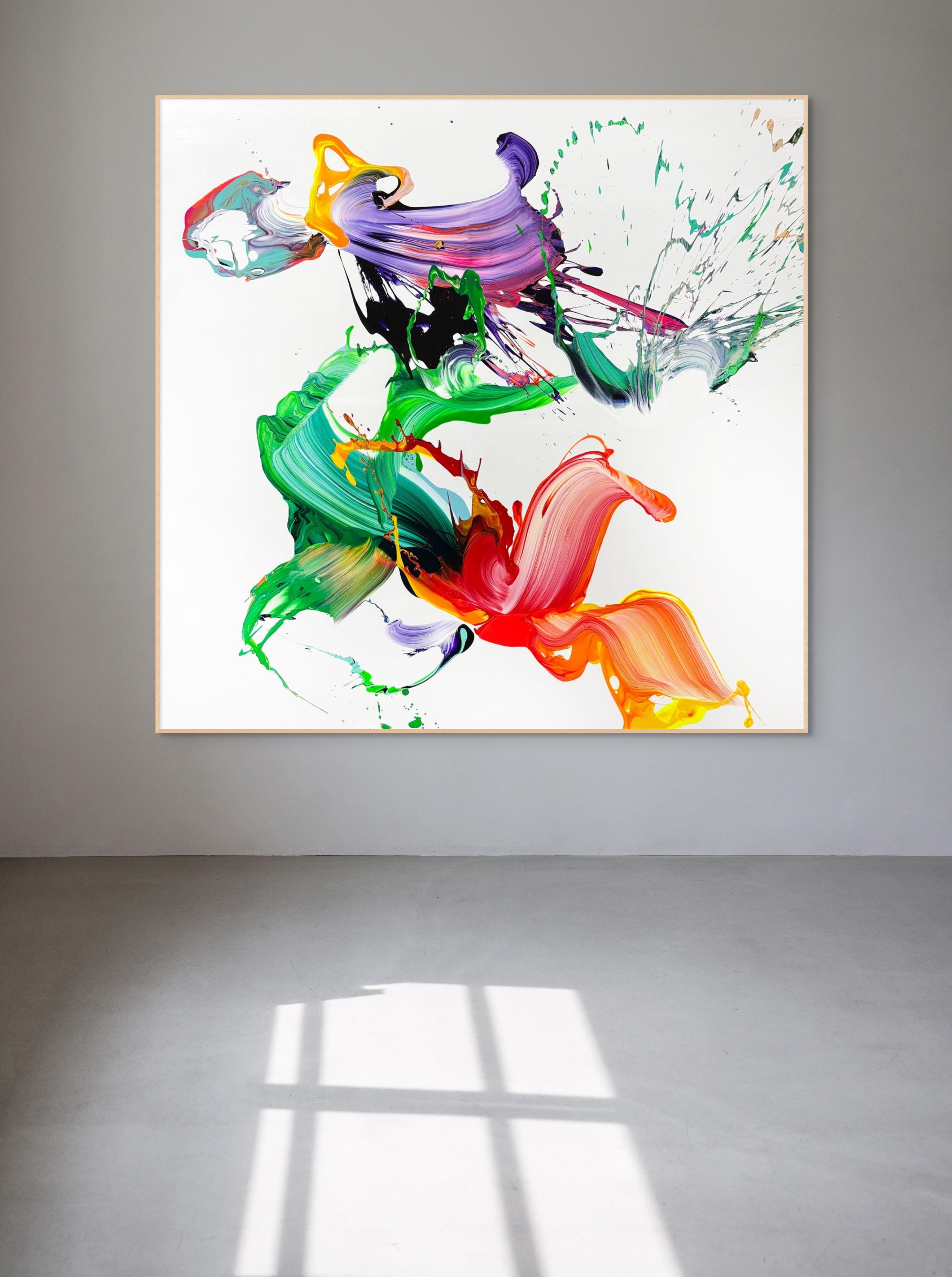 Primavera (Abstrakte Malerei) – Painting von Nikolaos Schizas