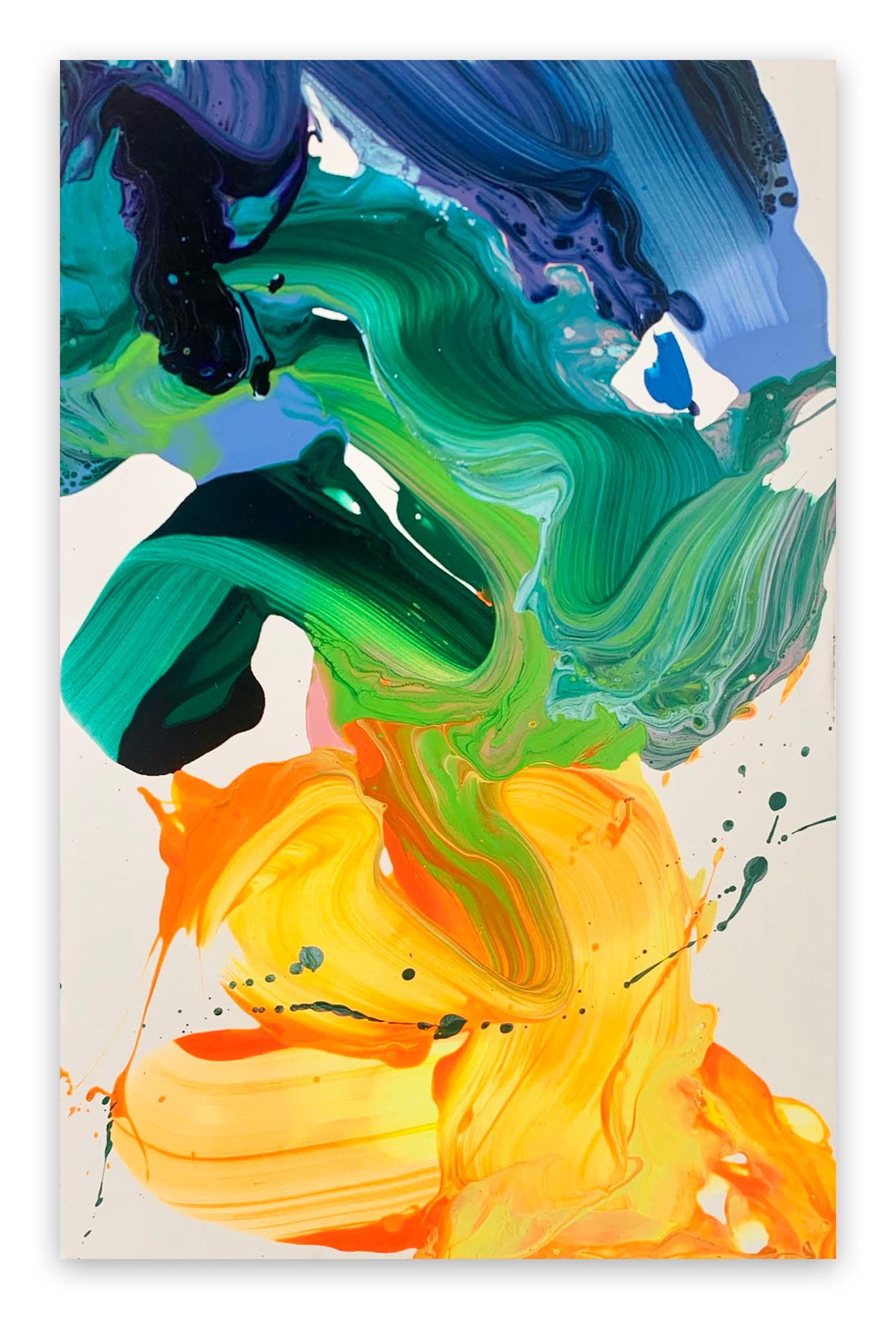 Nikolaos Schizas Love Pink (Abstract painting) For Sale at 1stDibs