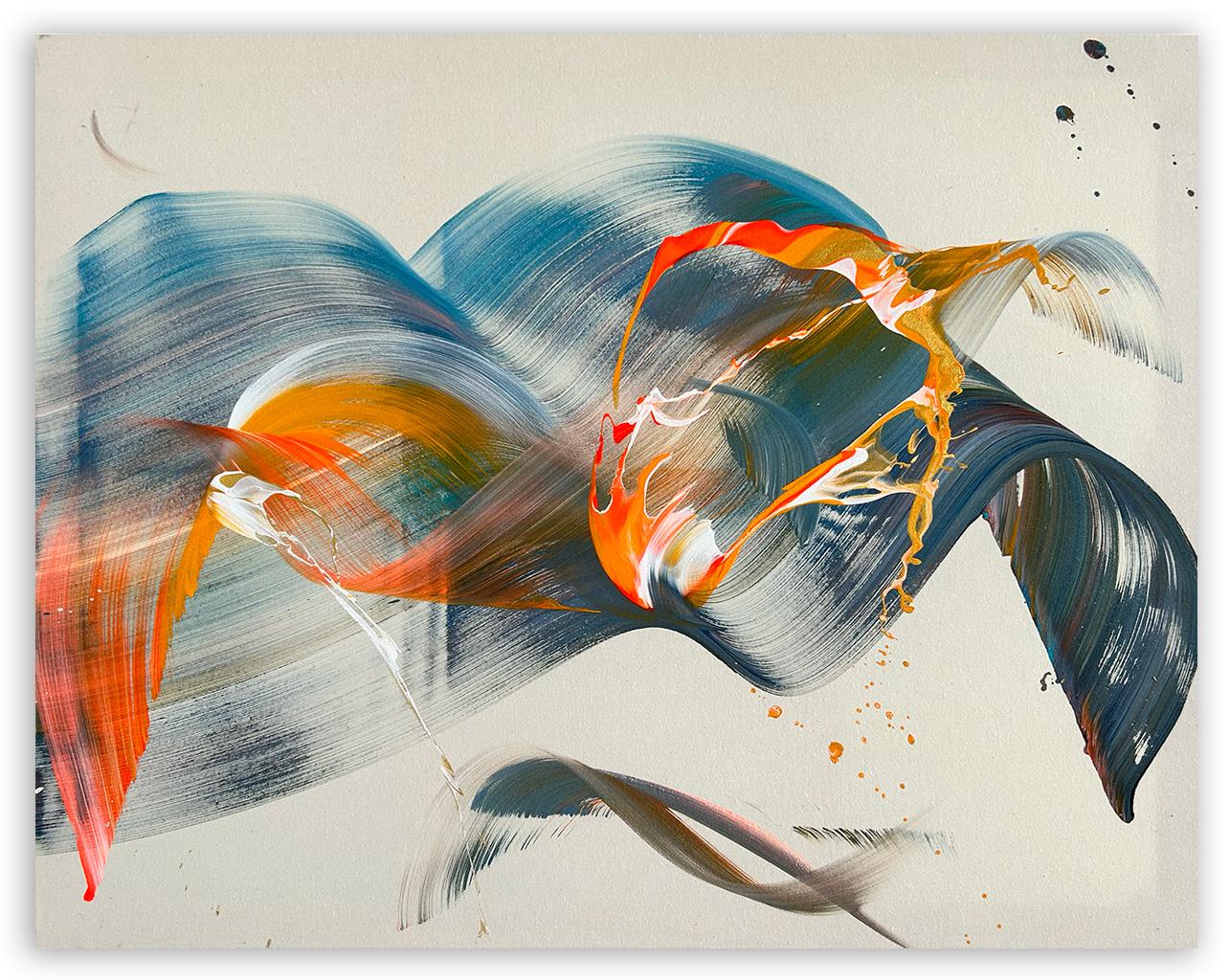 Nikolaos Schizas Abstract Painting - Rising Sun (Abstract painting)
