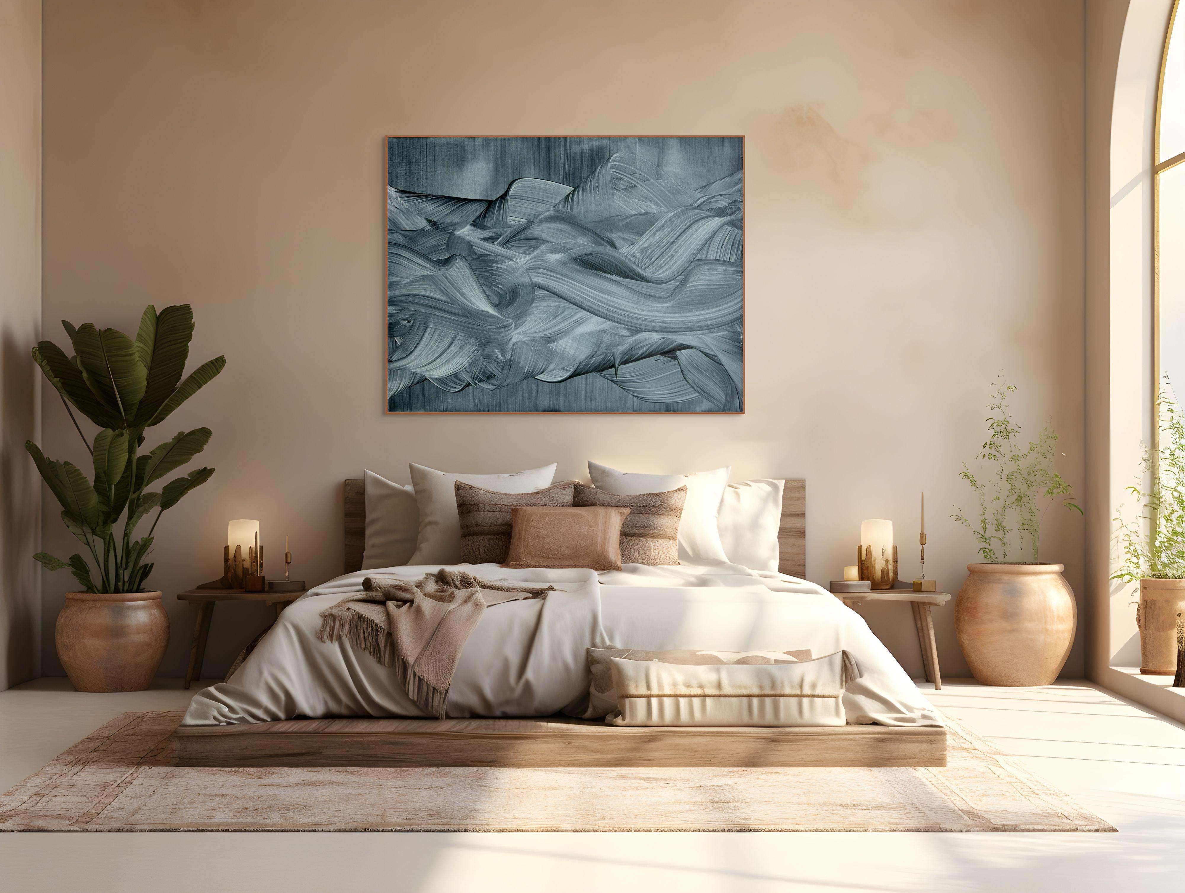 Silken shadows (Abstract Painting) For Sale 1