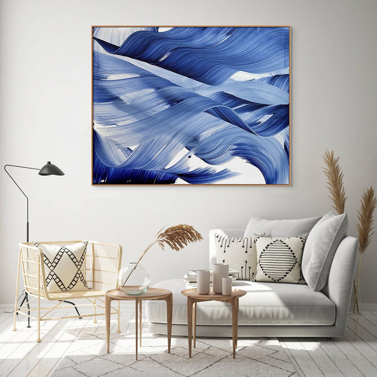 Sky Figurations (Abstract painting)
Acrylic on raw canvas — Unframed

This artwork will be shipped rolled in a dent-resistant tube.
This method is especially safe for large works, and provides lower shipping costs as well.
Rolled works can be easily