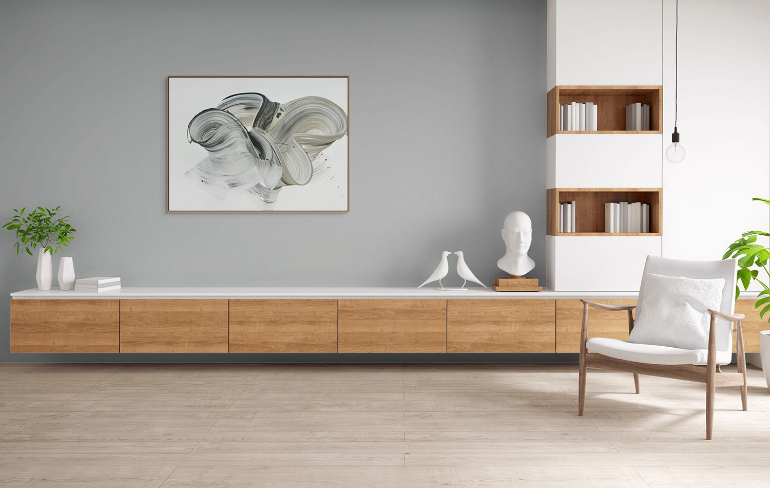 Ti Sento (pittura astratta) - Painting di Nikolaos Schizas