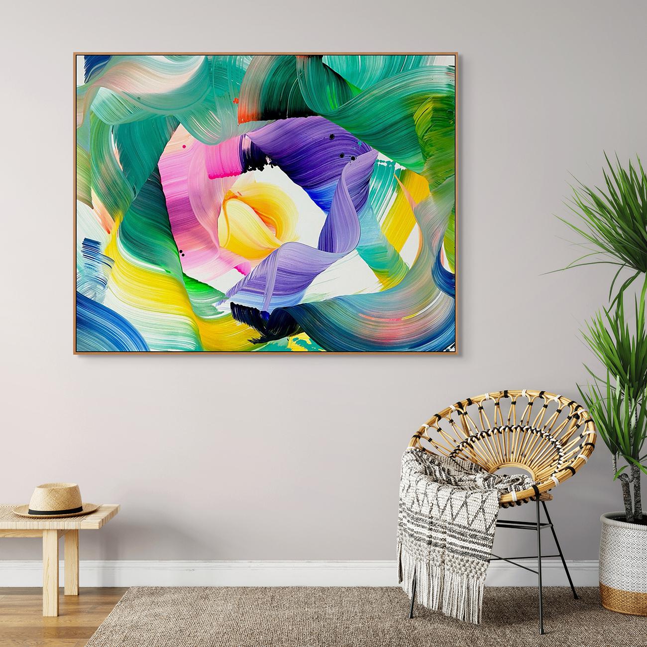 Time Will Tell (Pittura astratta) - Painting di Nikolaos Schizas