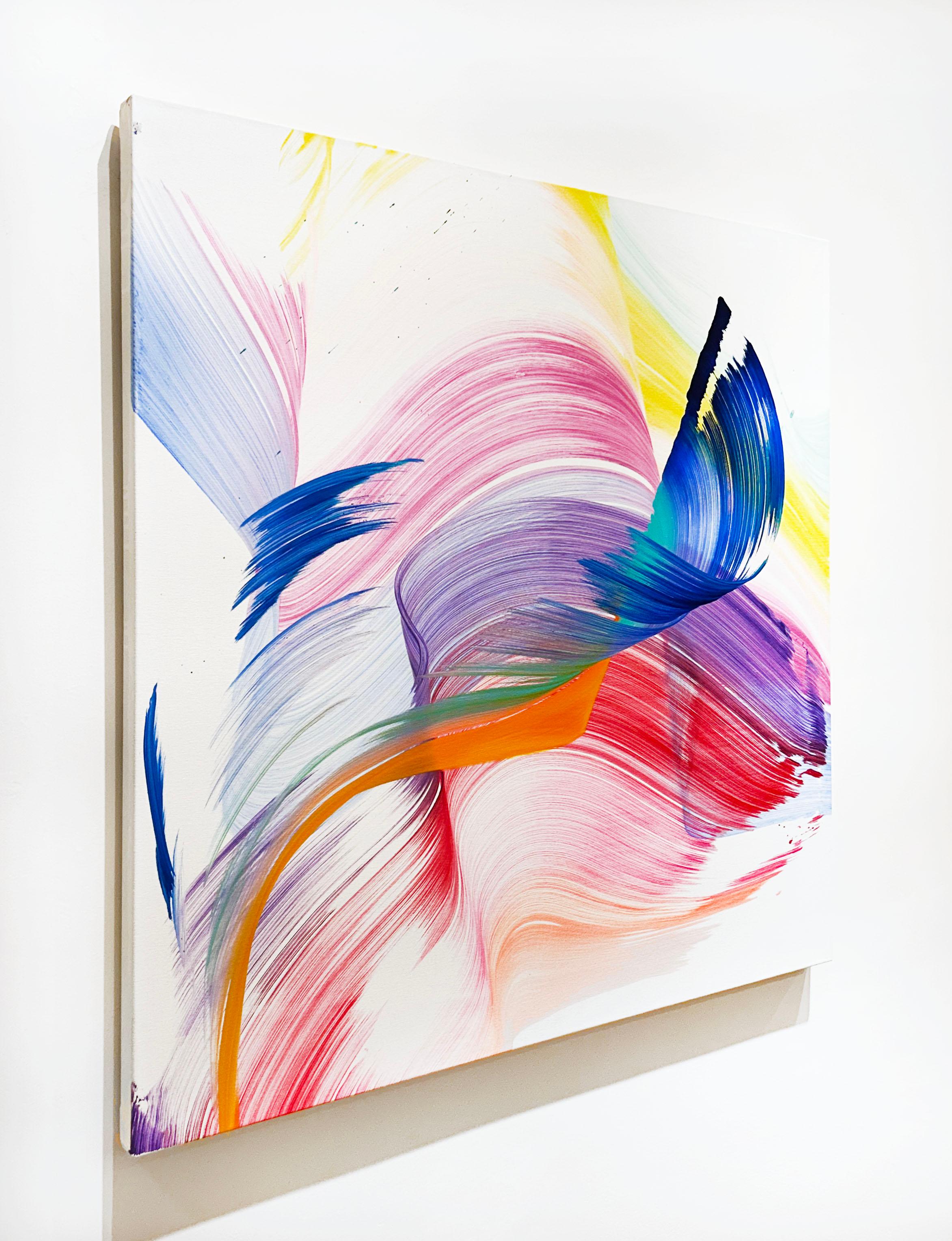 Todo Me Va Bien - Beige Abstract Painting par Nikolaos Schizas