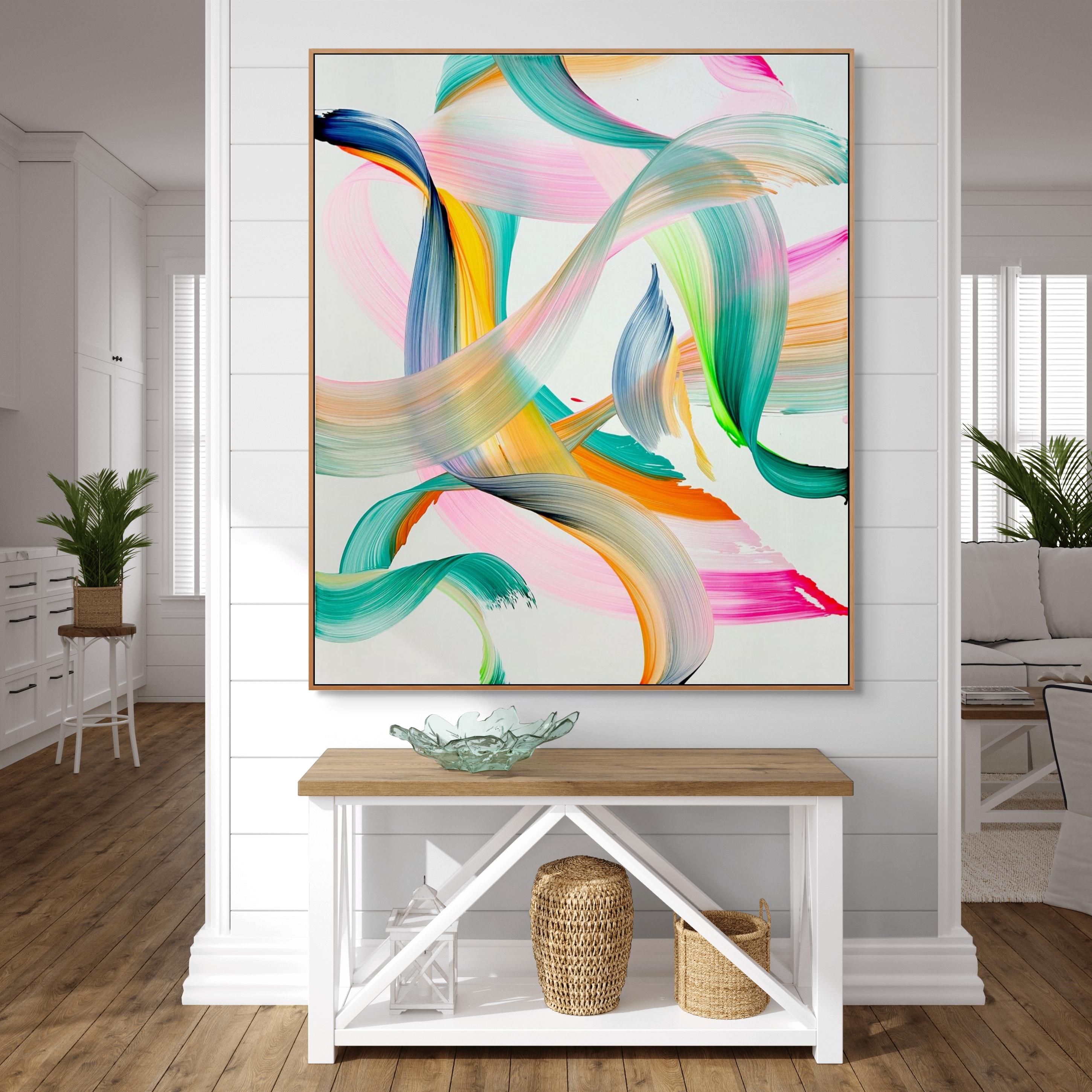 Touch (Pittura astratta) - Painting di Nikolaos Schizas