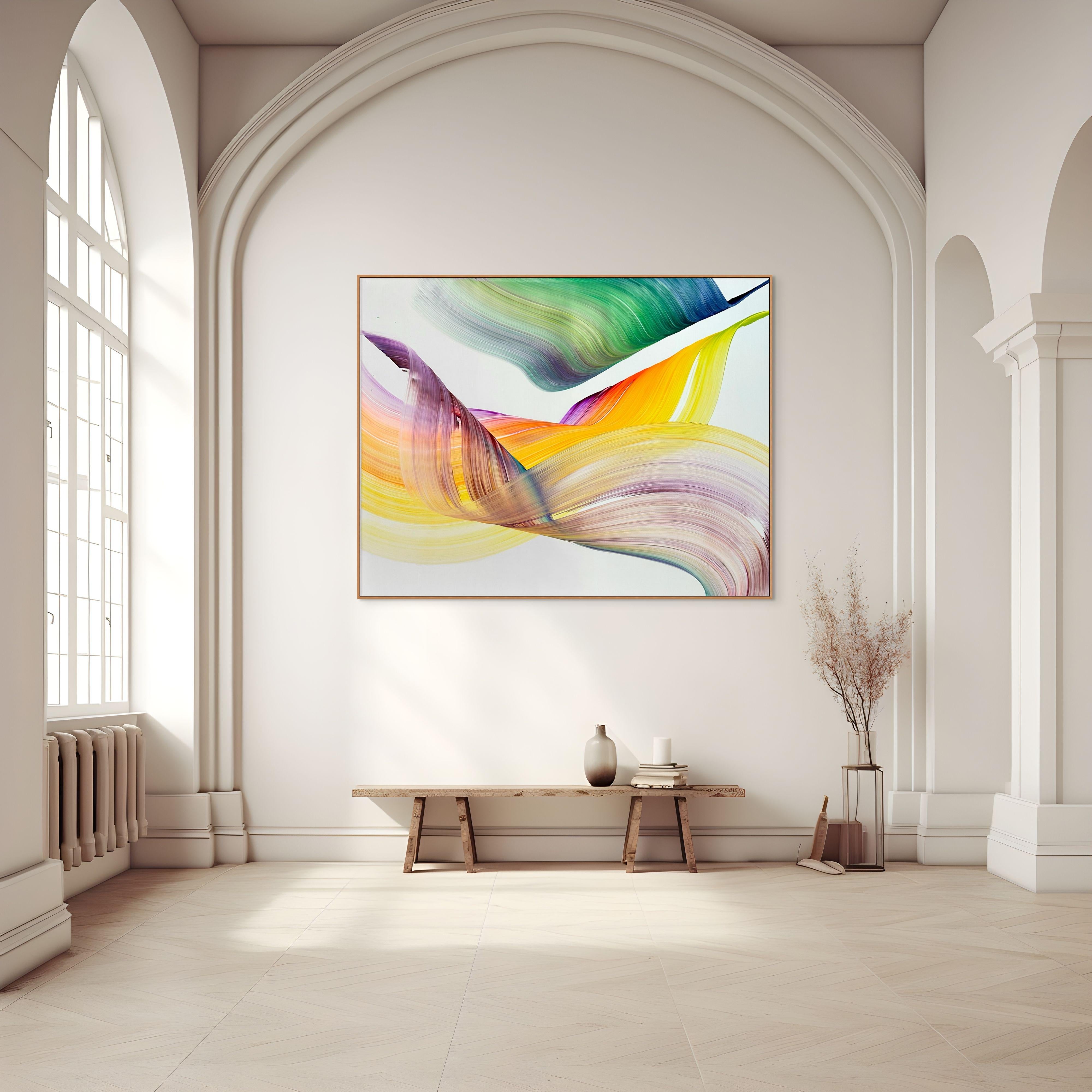 Tu Falta De Querer (Pittura astratta) - Painting di Nikolaos Schizas