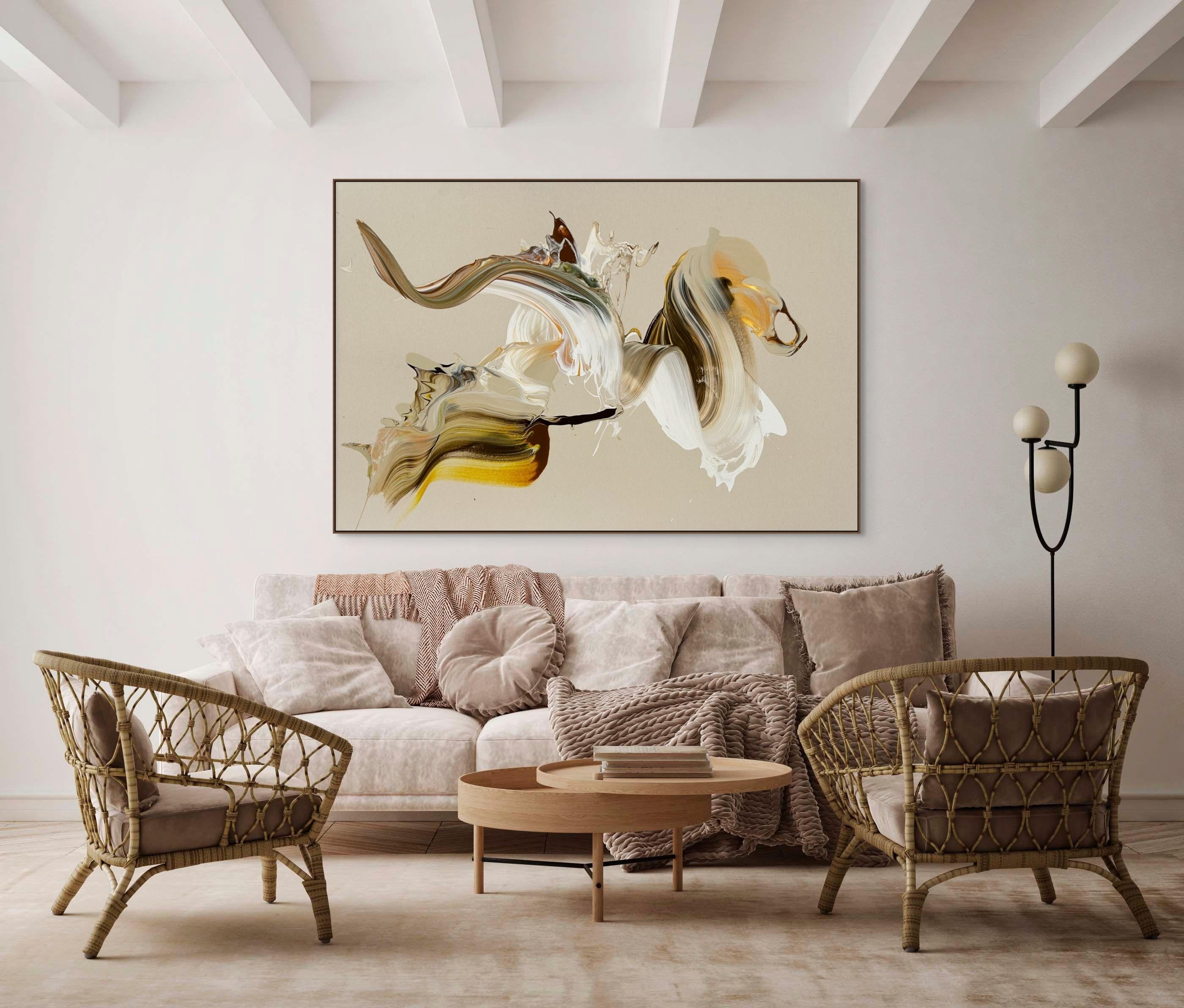 Un caballo noble (Pintura abstracta) - Painting Abstracto de Nikolaos Schizas