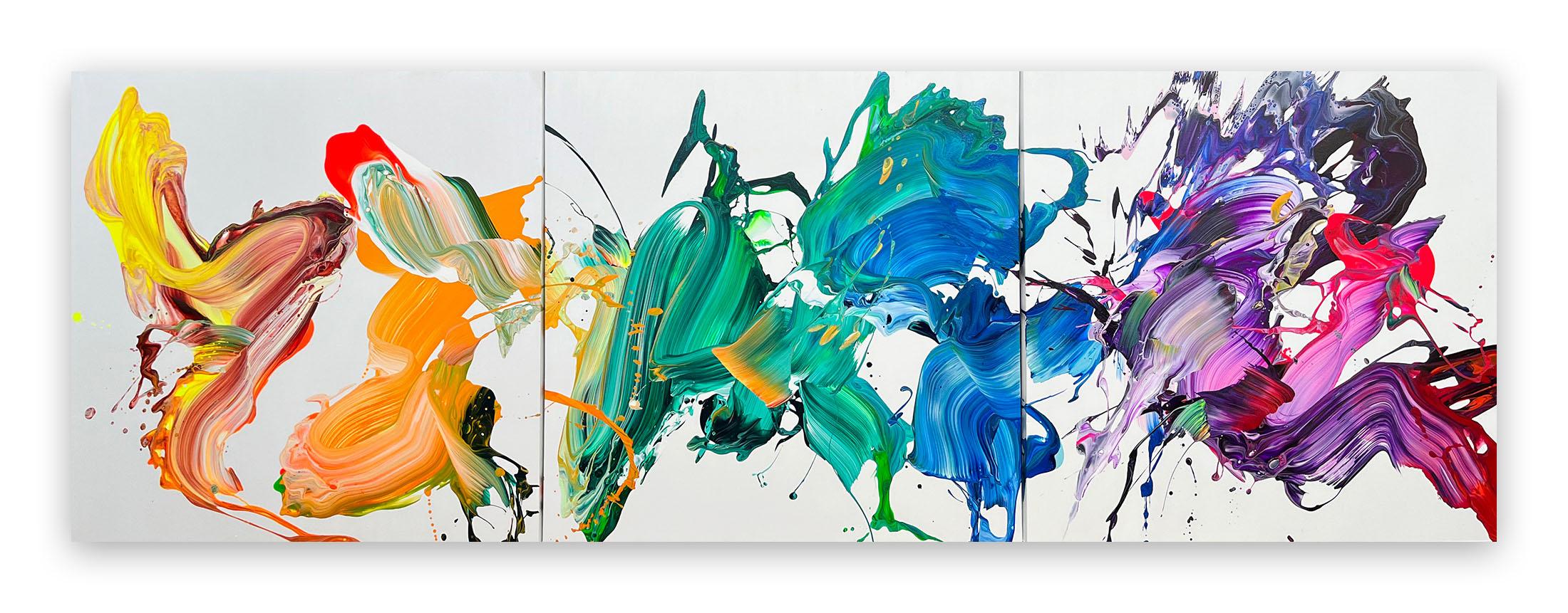 Nikolaos Schizas Abstract Painting - Universo colorido (Abstract painting)