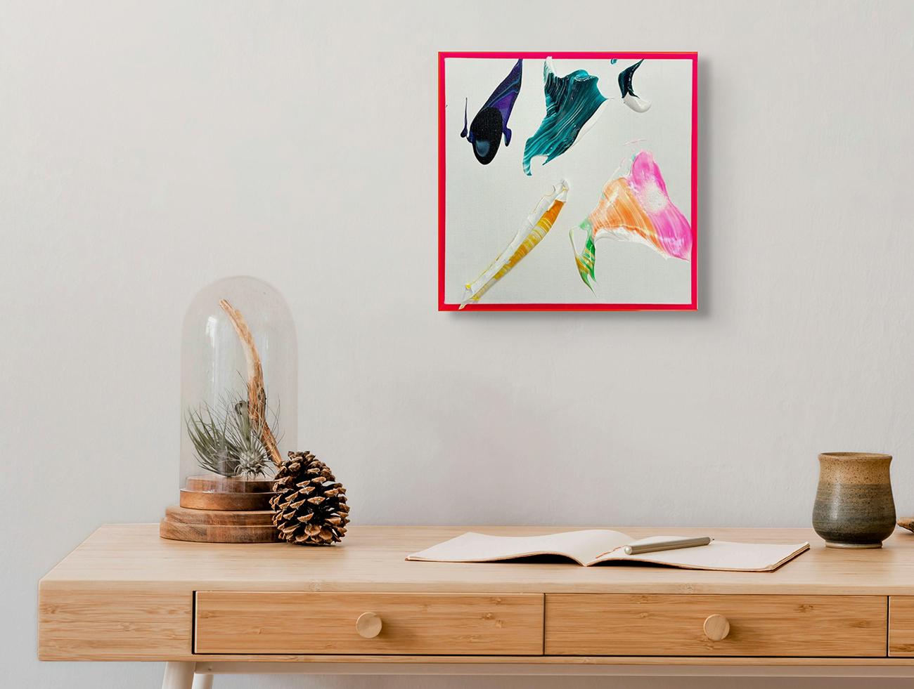 Utopia (Abstract painting) - Painting by Nikolaos Schizas